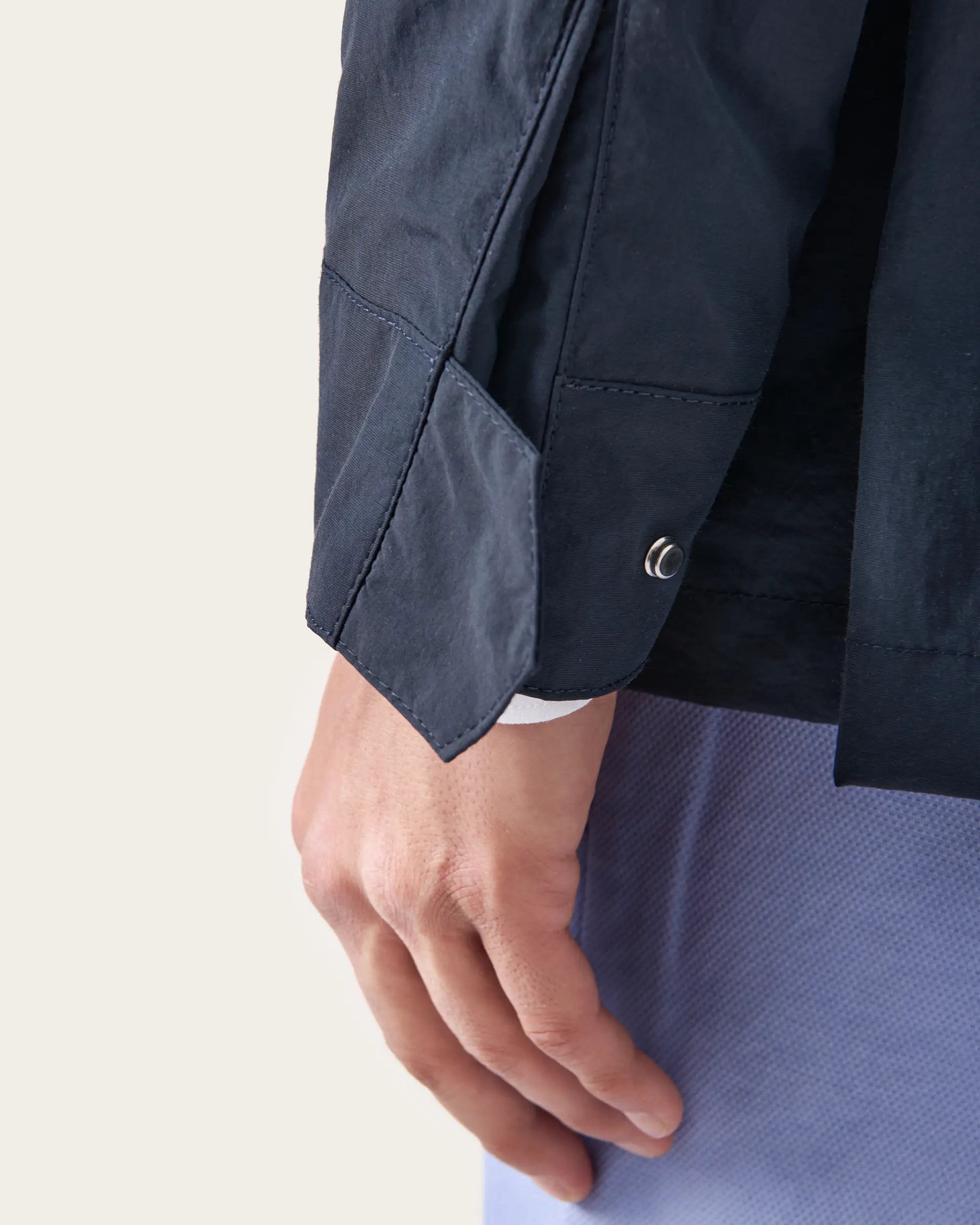 Blue Cotton Field jacket Olmetex Fabric