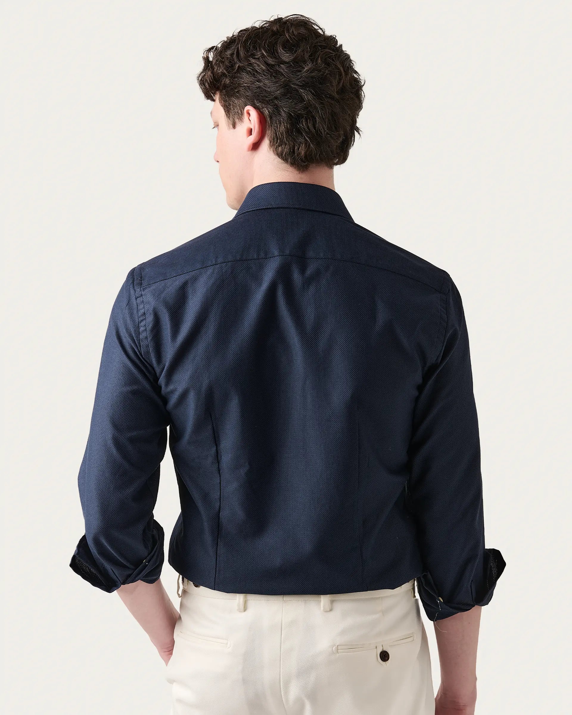 Blue Pure Cotton Woven Regular Fit Shirt