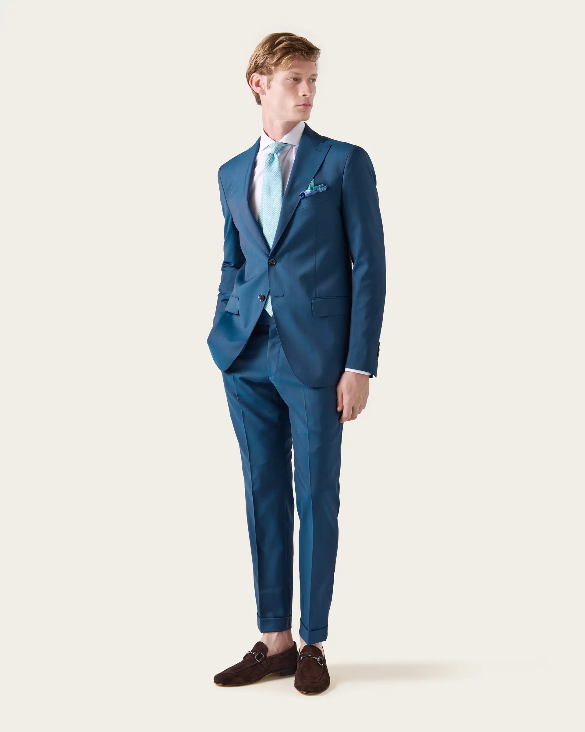 Avion Blue Pure Wool Suit - Zignone Fabric