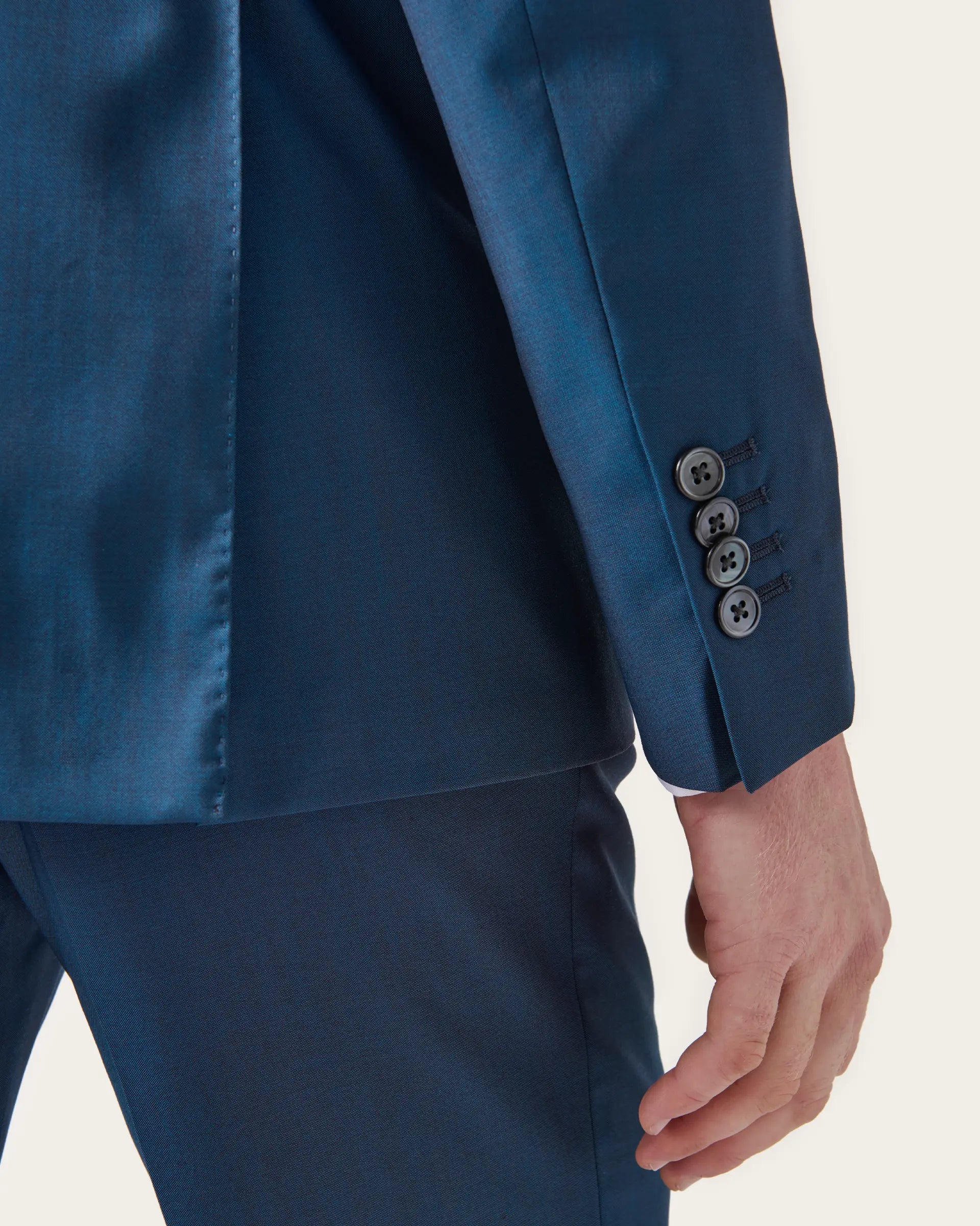 Avion Blue Pure Wool Suit - Zignone Fabric
