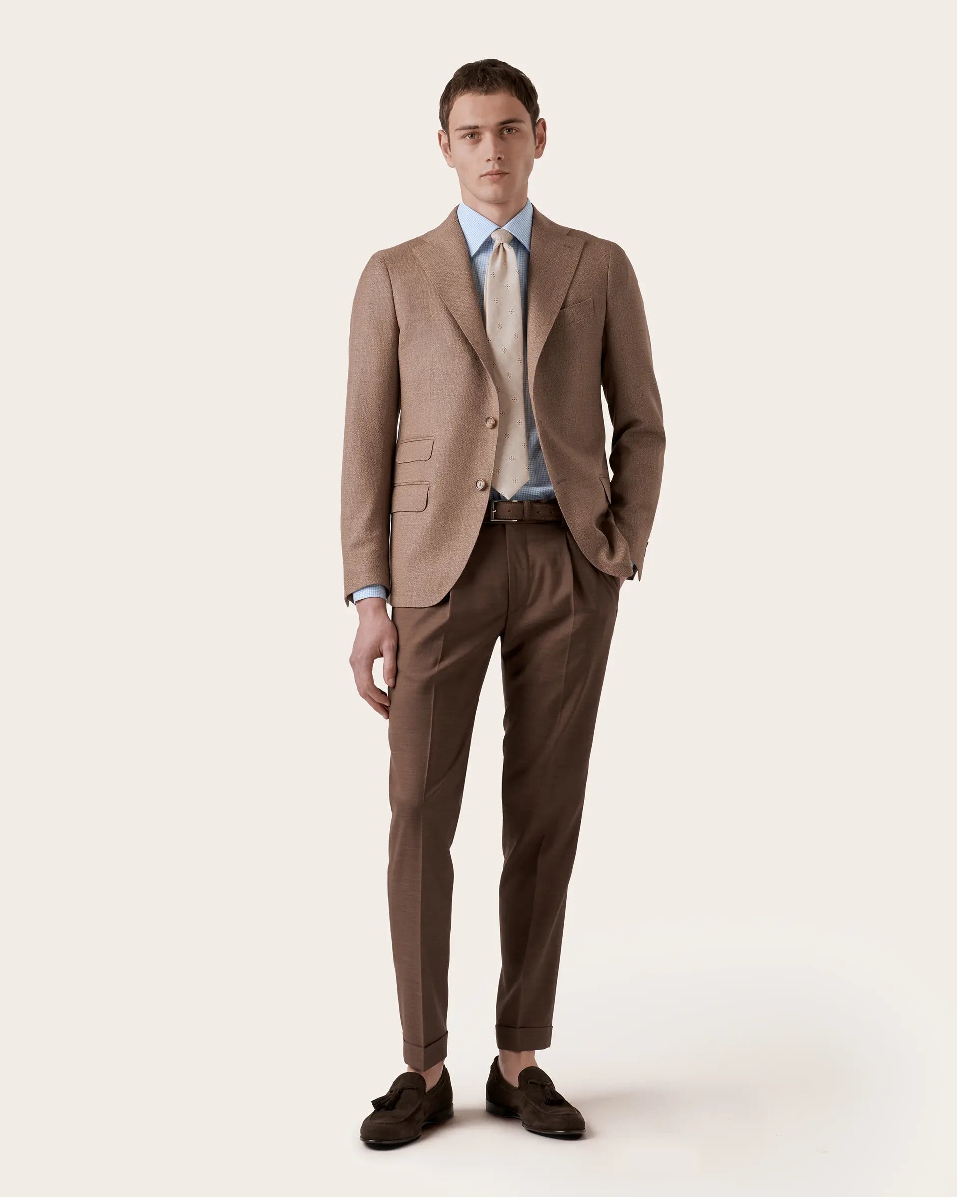 Beige Pure Wool Jacket - Zignone Active