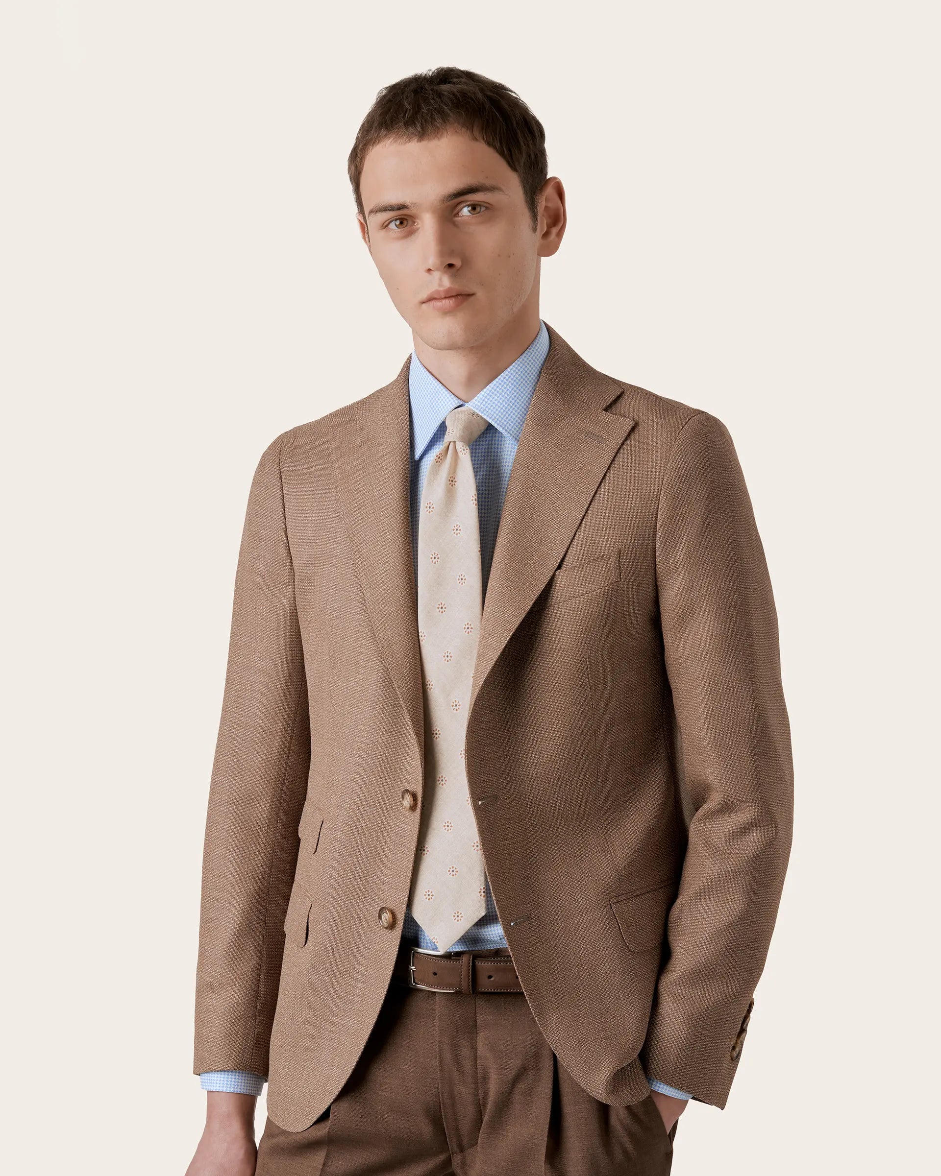 Beige Pure Wool Jacket - Zignone Active