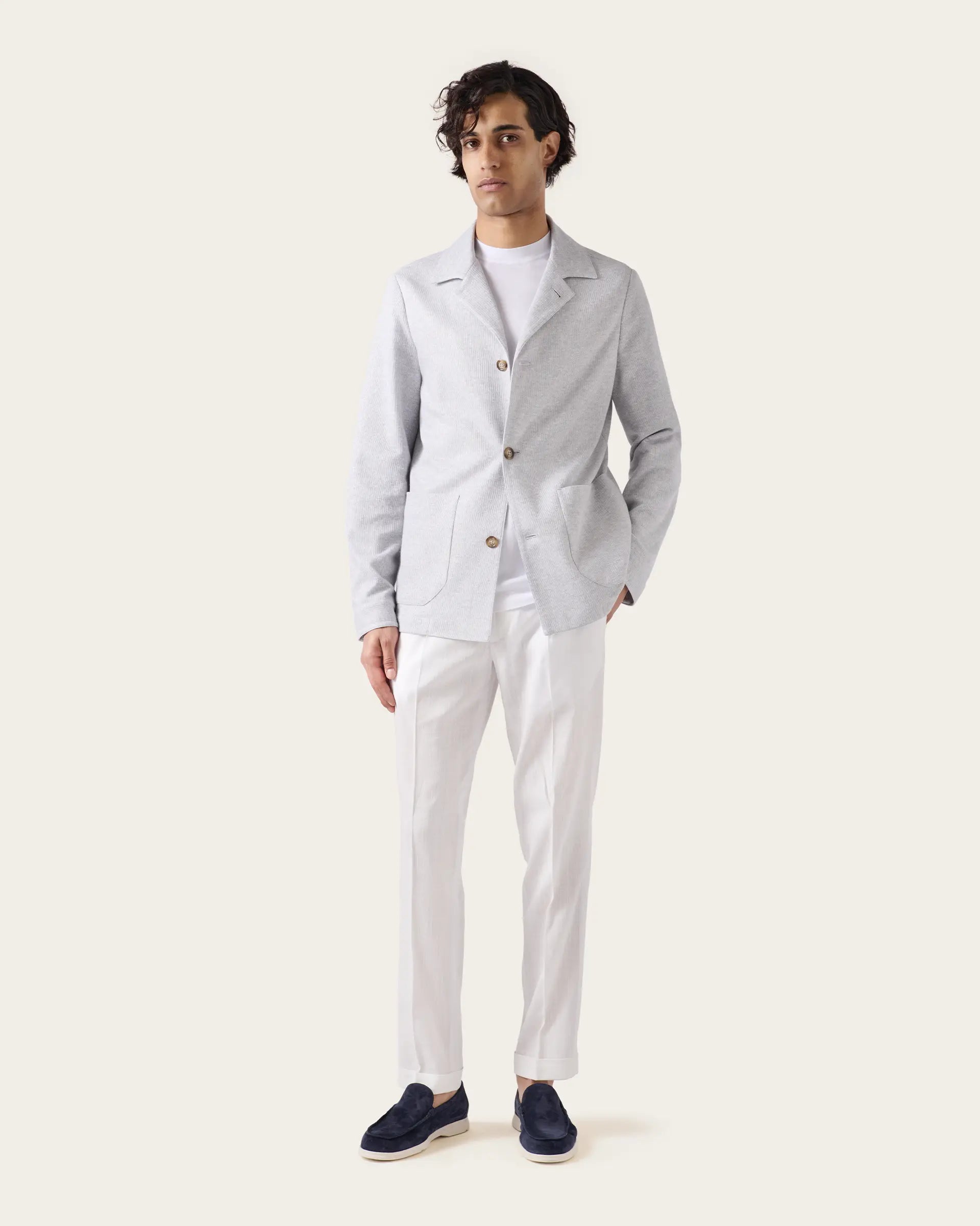 Ice Linen and Cotton Shirt Jacket - Maggia Fabric