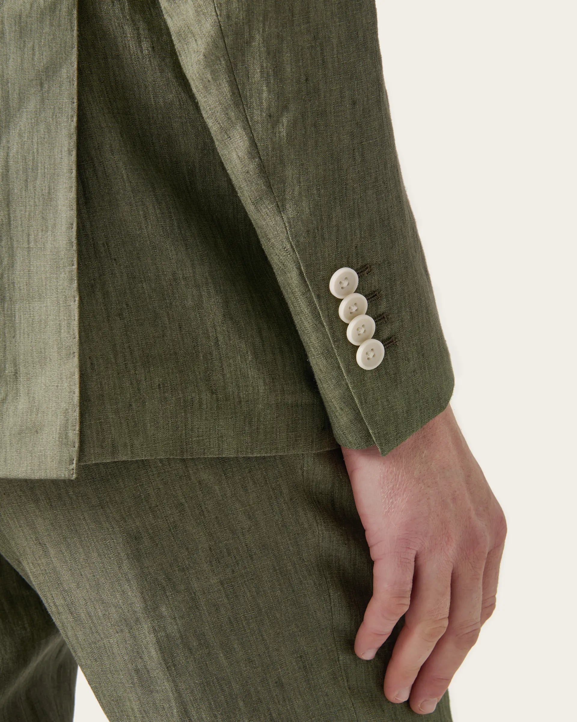 Green Linen Delave Suits