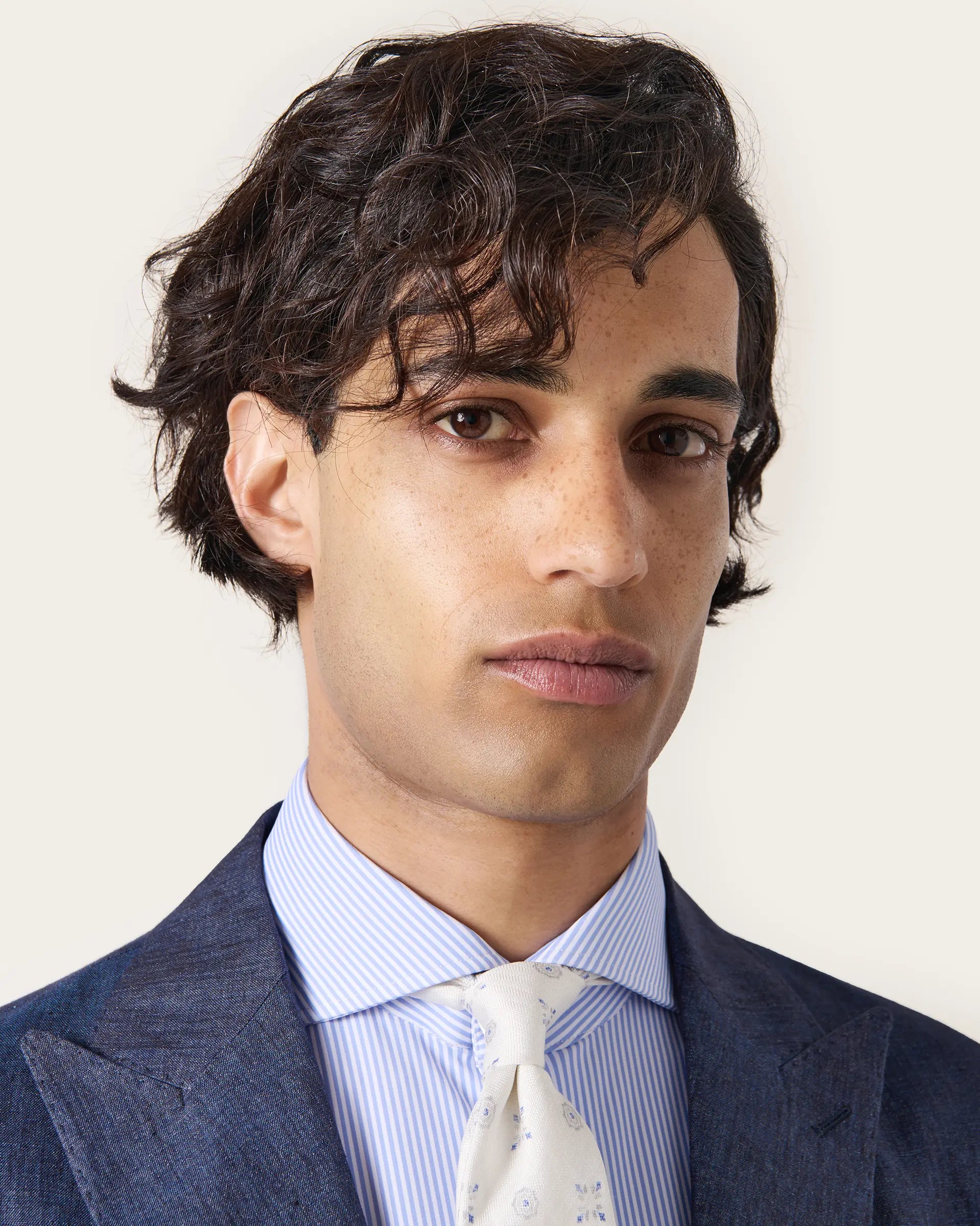 Blue Linen Delave Suits