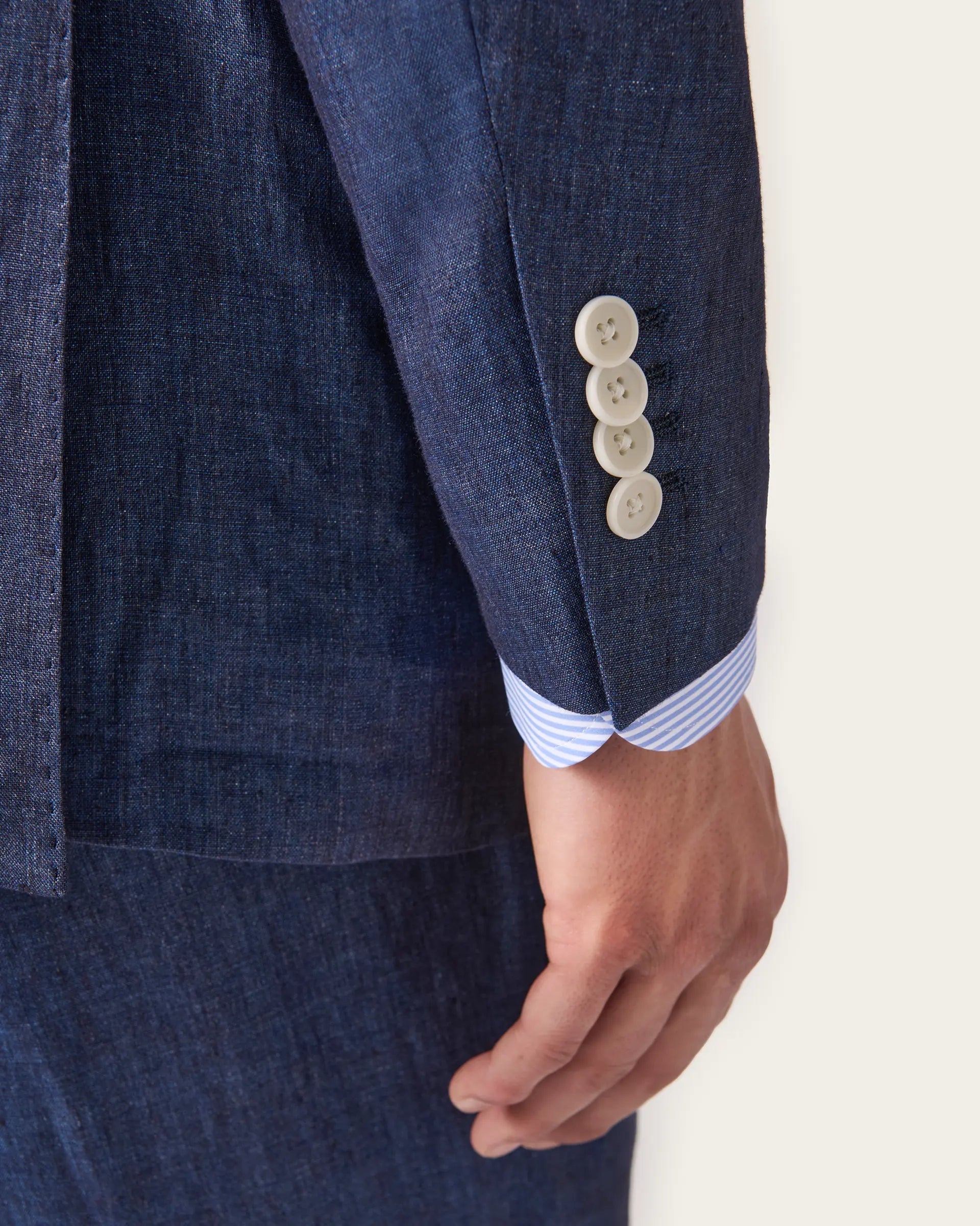 Blue Linen Delave Suits