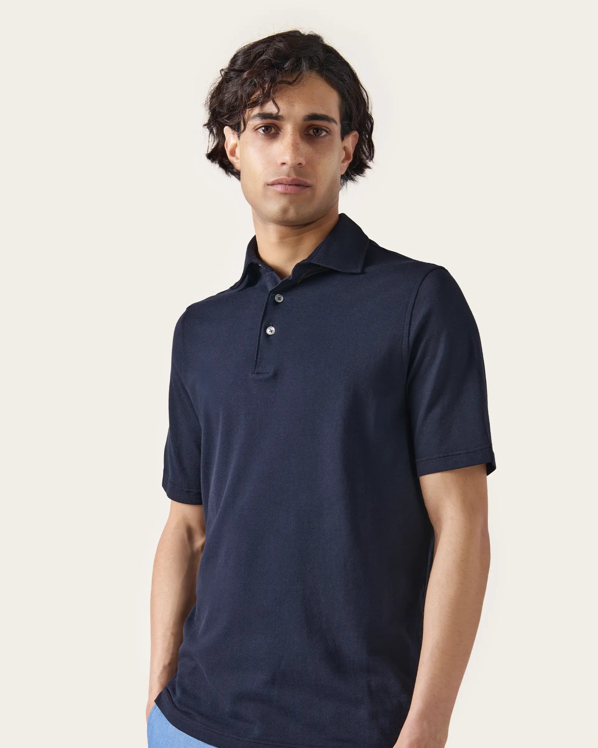Blue Pure Cotton Polo