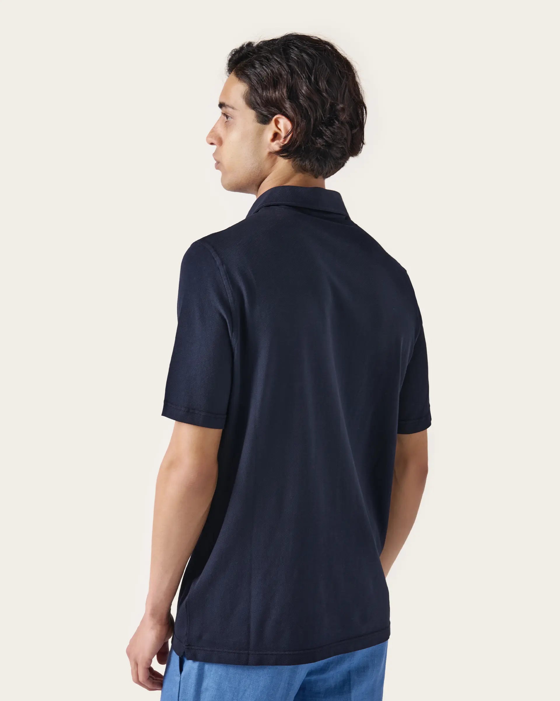 Blue Pure Cotton Polo