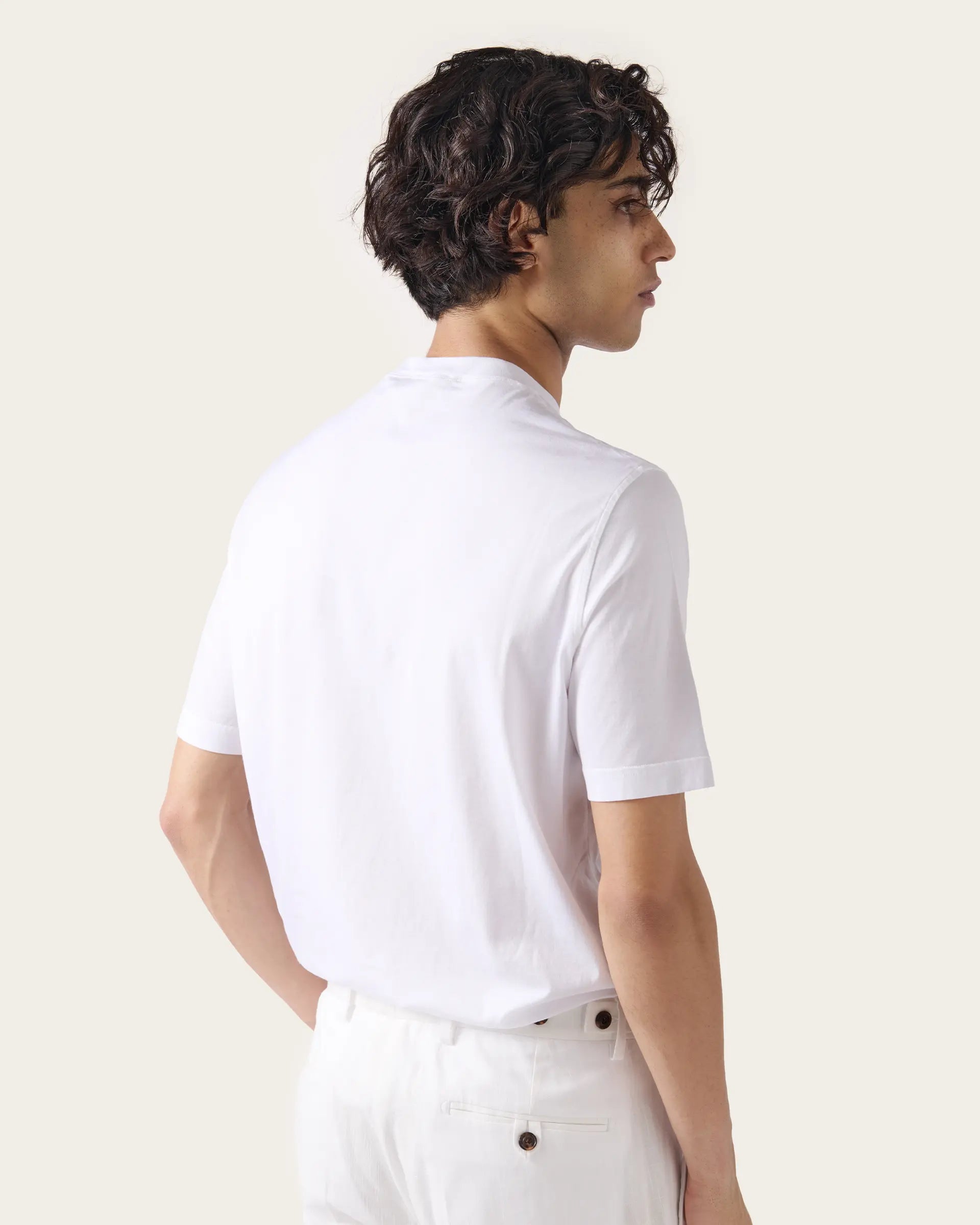 White Jersey Natural Stretch T-Shirt