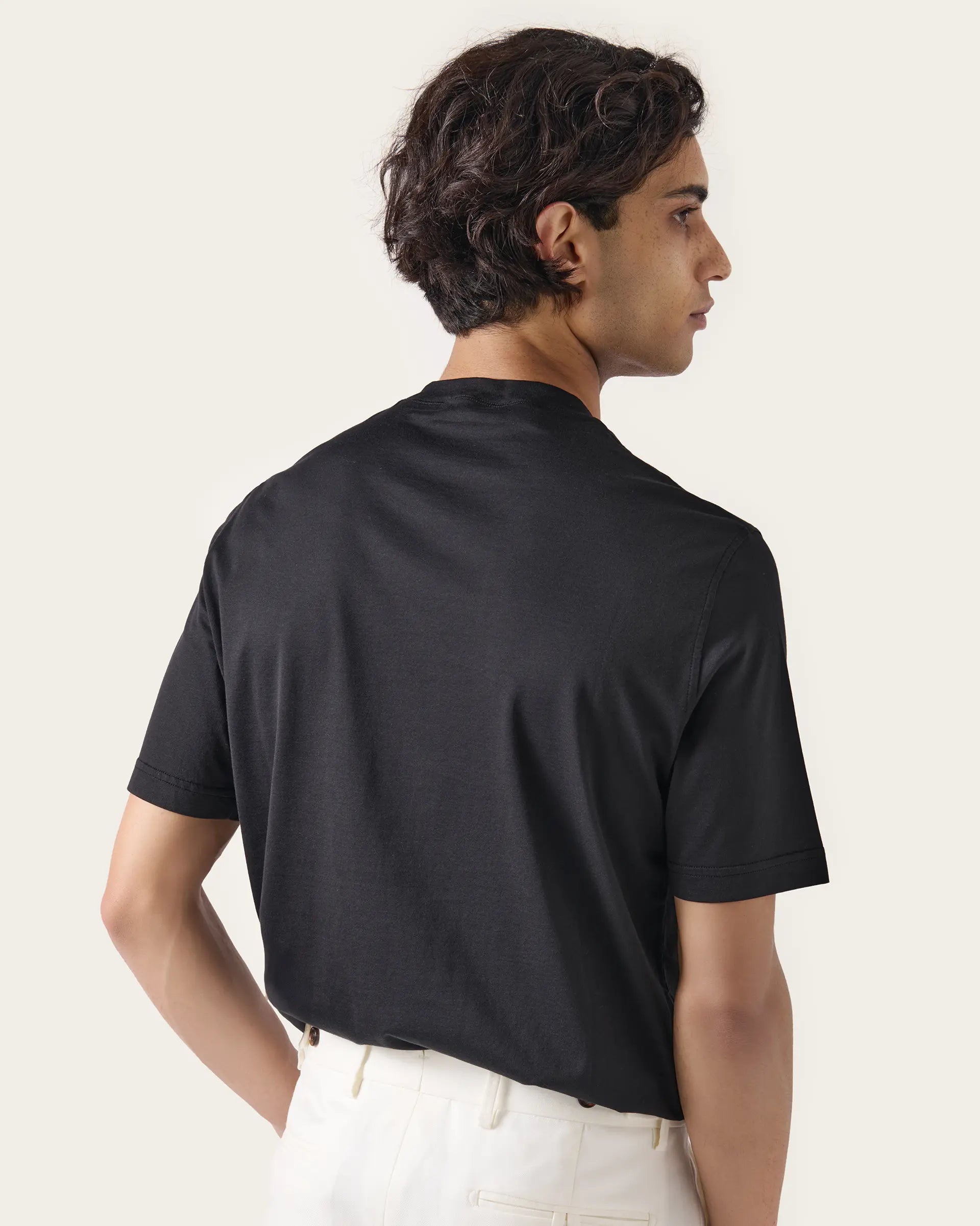 Black Jersey Natural Stretch T-Shirt
