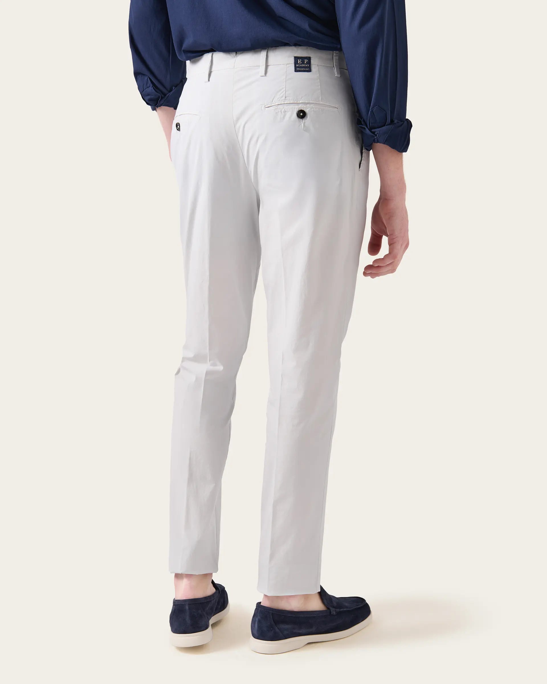 Ice Popeline Garment Dyed Cotton Stretch Pants