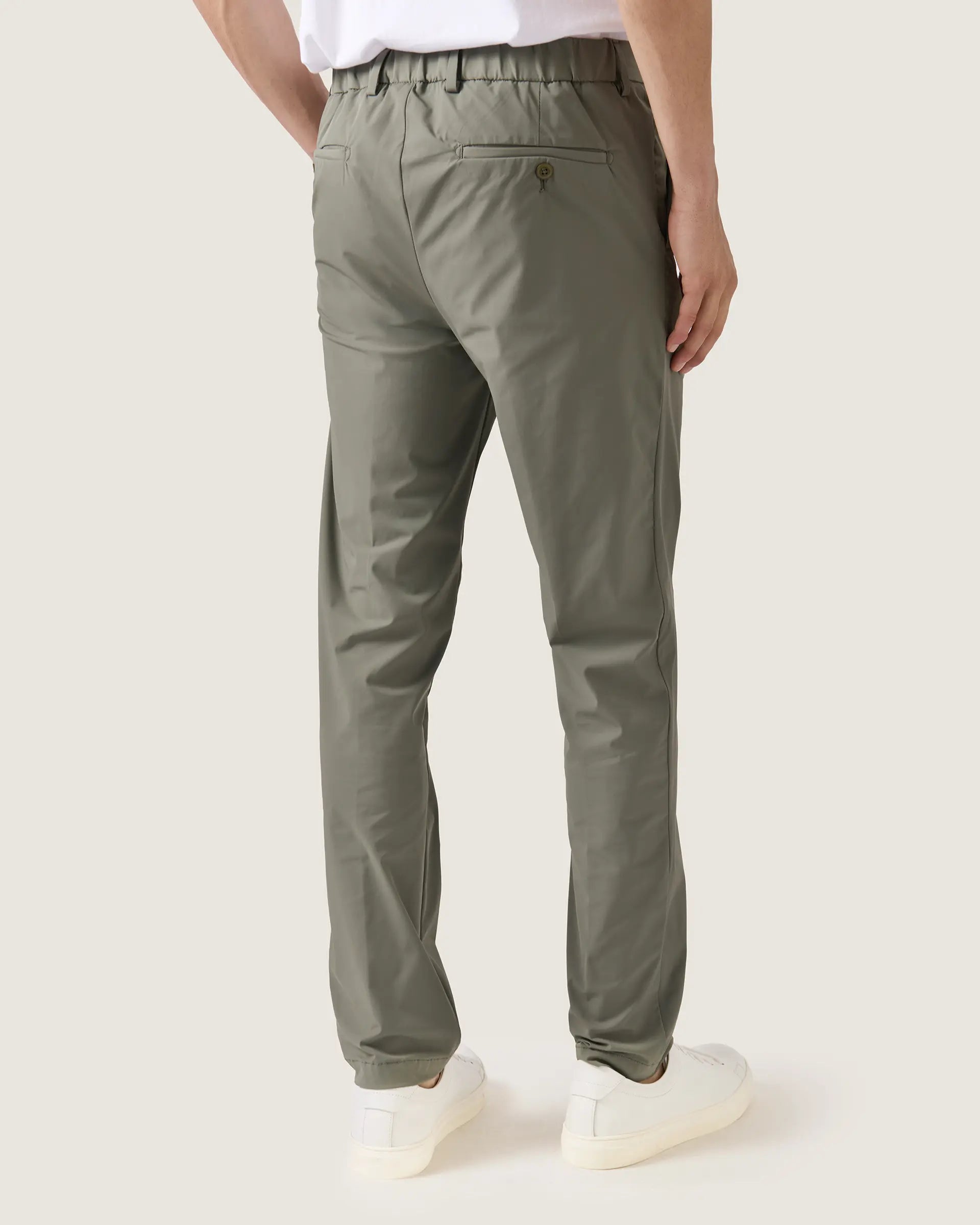 Green Drawstring and Coulisse Technic  Pants