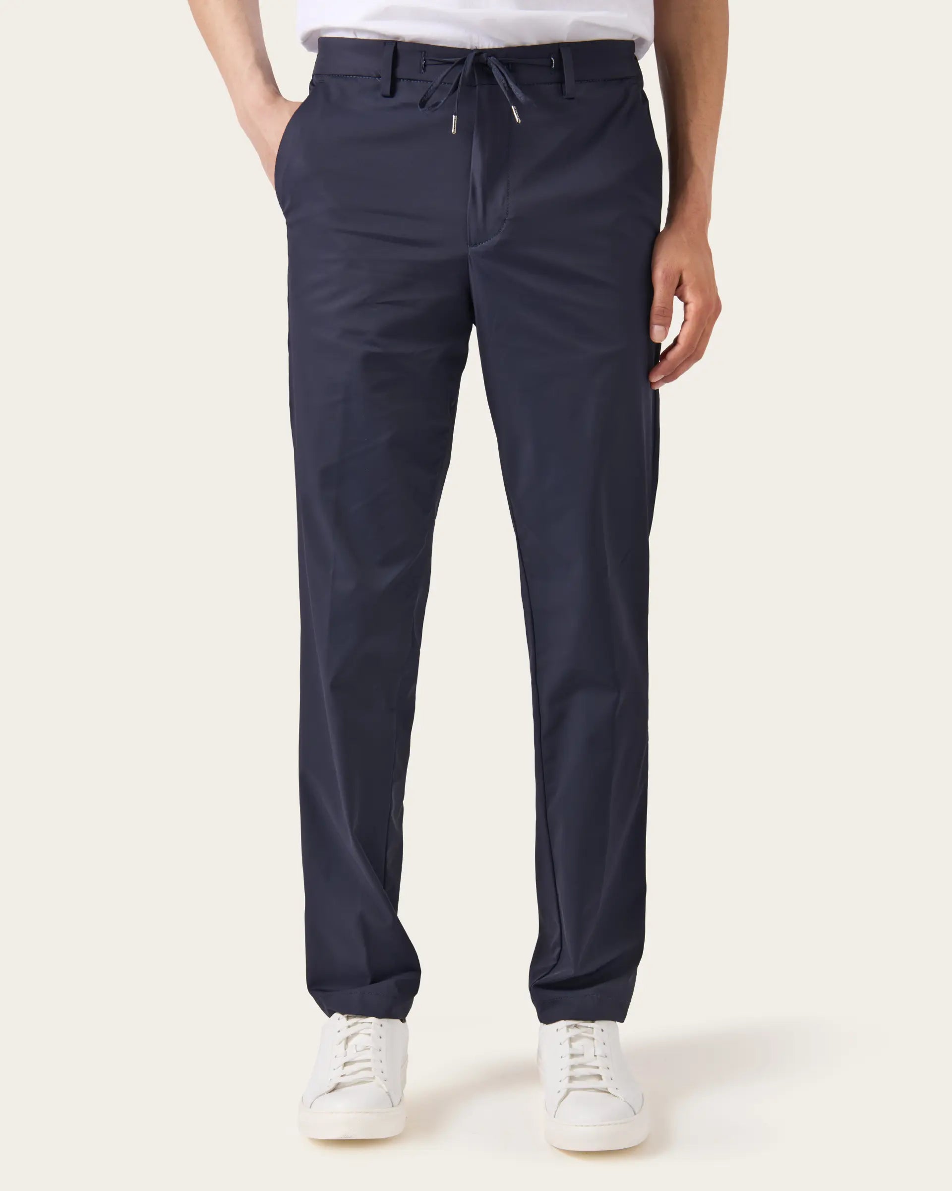 Blue Drawstring and Coulisse Technic  Pants