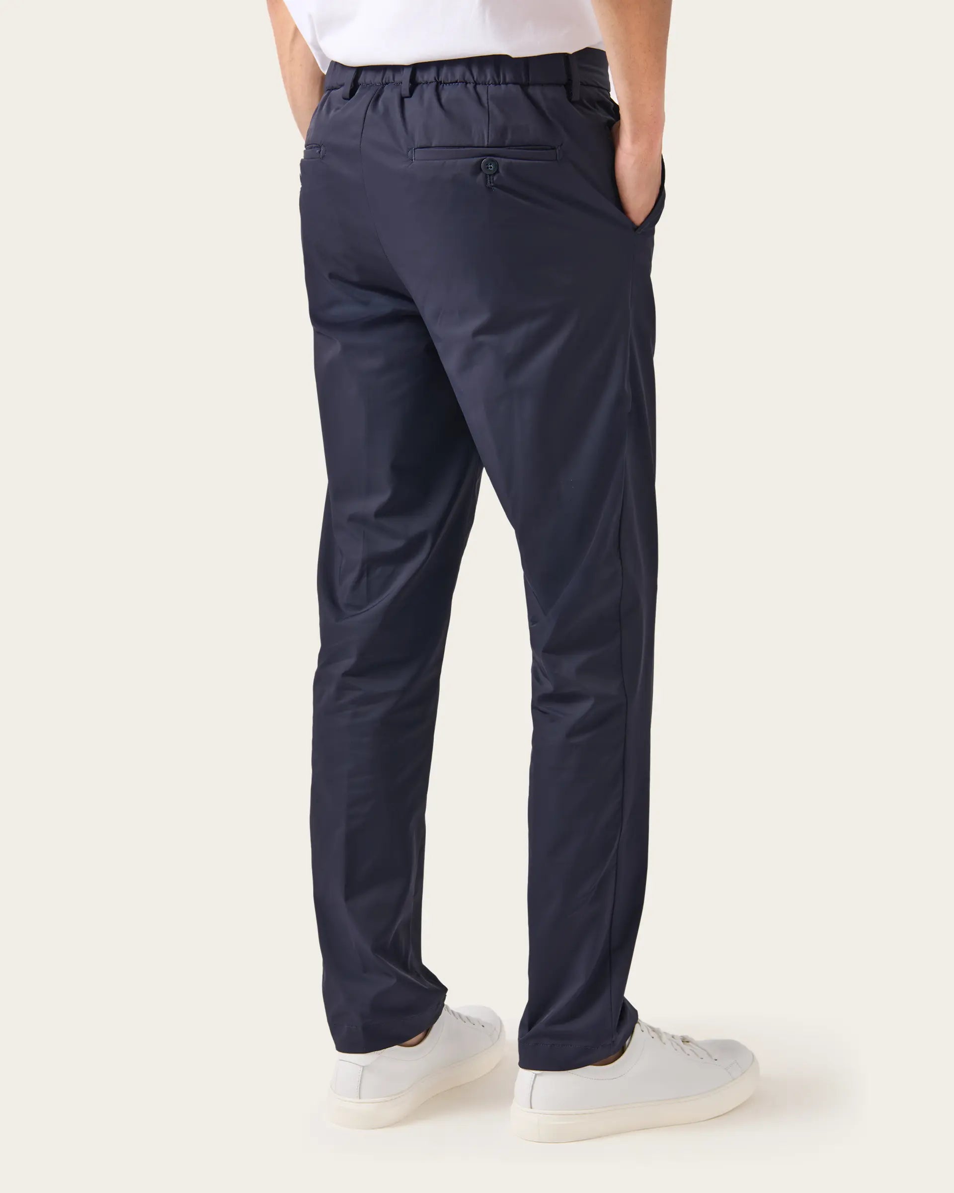 Blue Drawstring and Coulisse Technic  Pants
