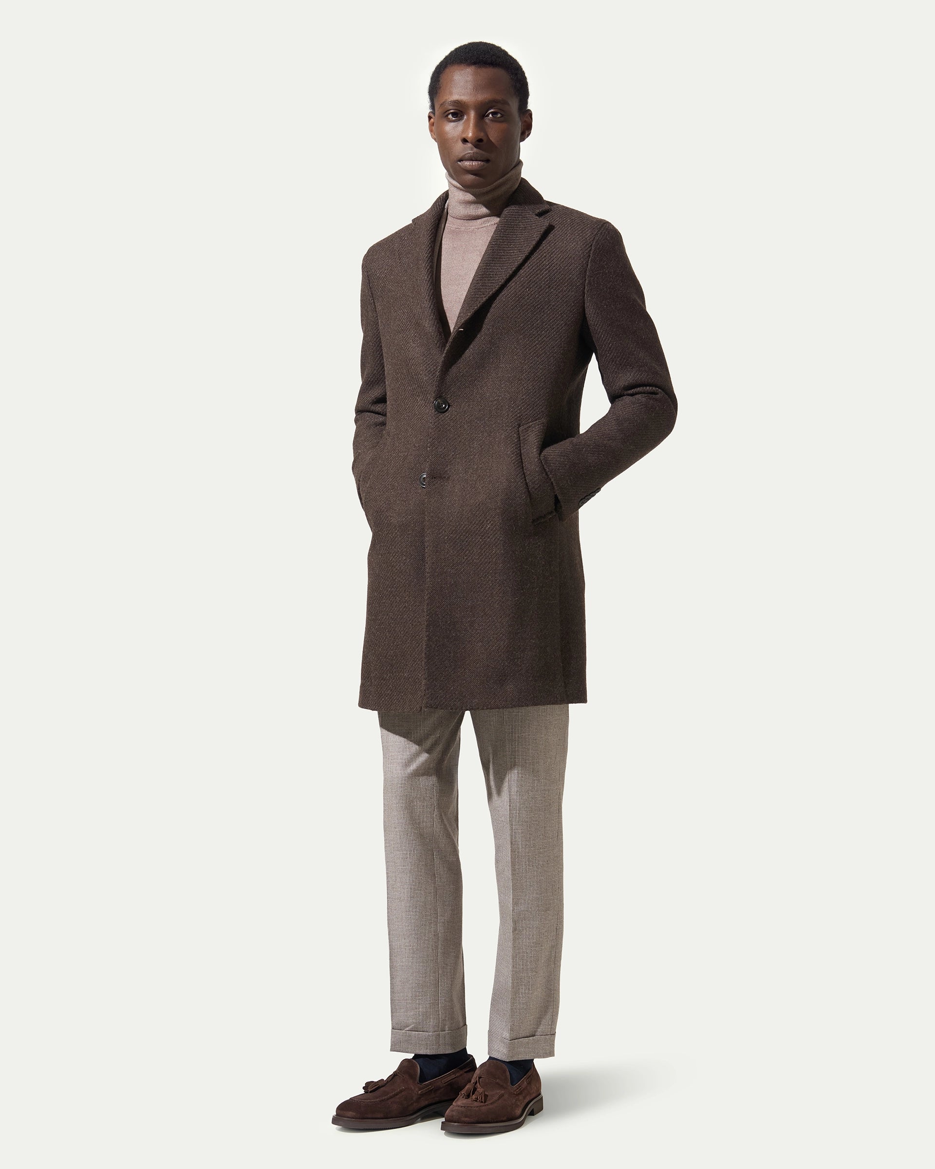 Brown Pure Wool Coat