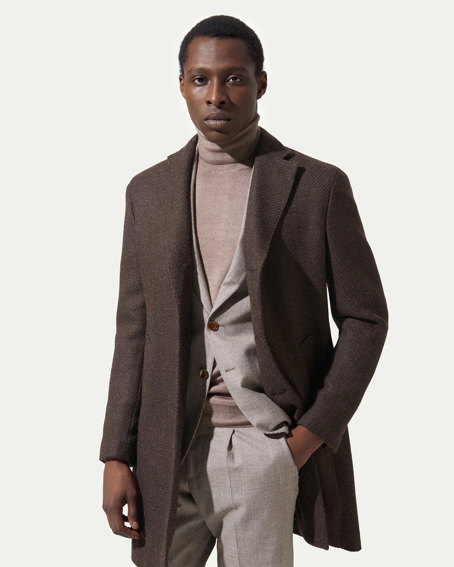 Brown Pure Wool Coat