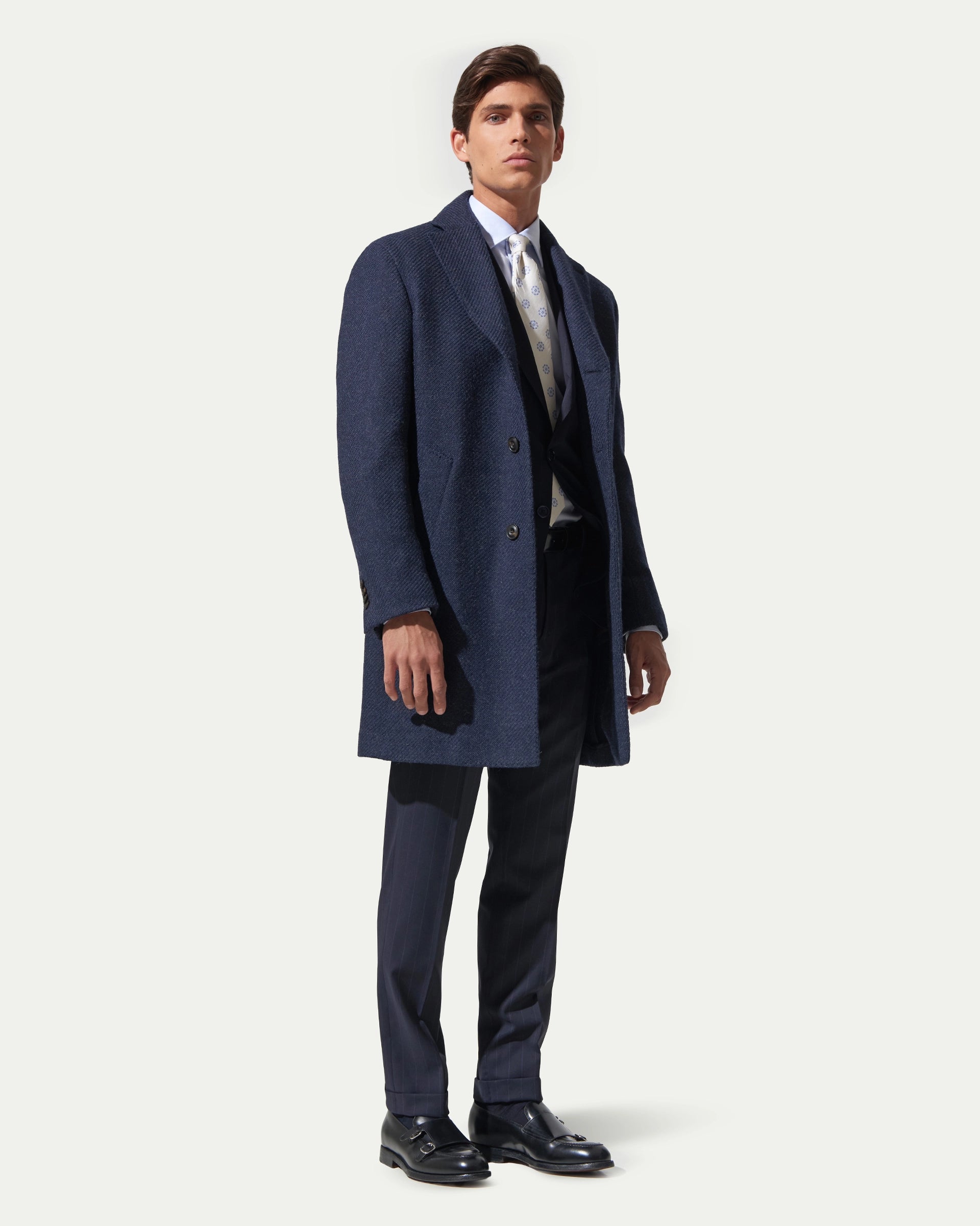 Blue Pure Wool Coat