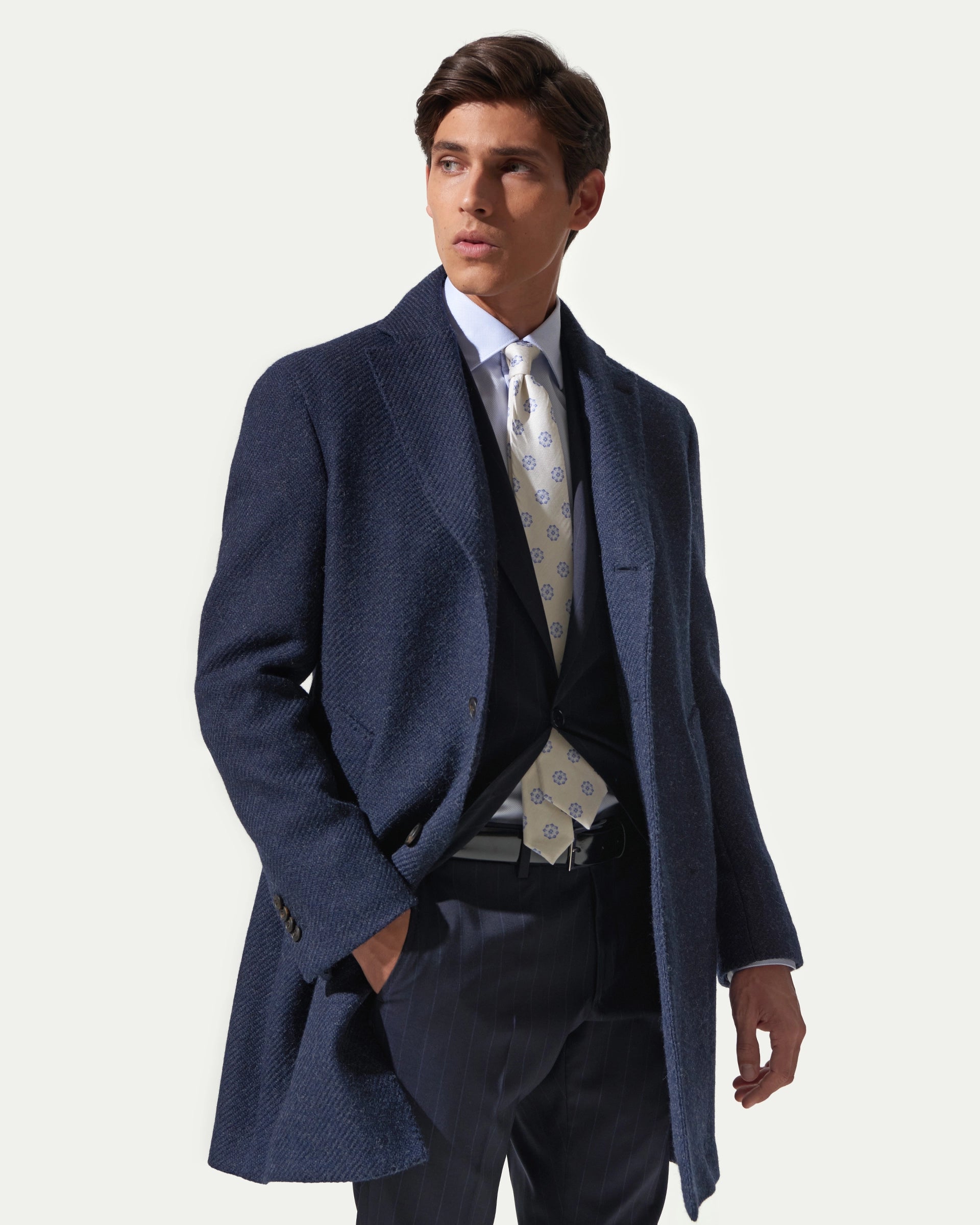 Blue Pure Wool Coat