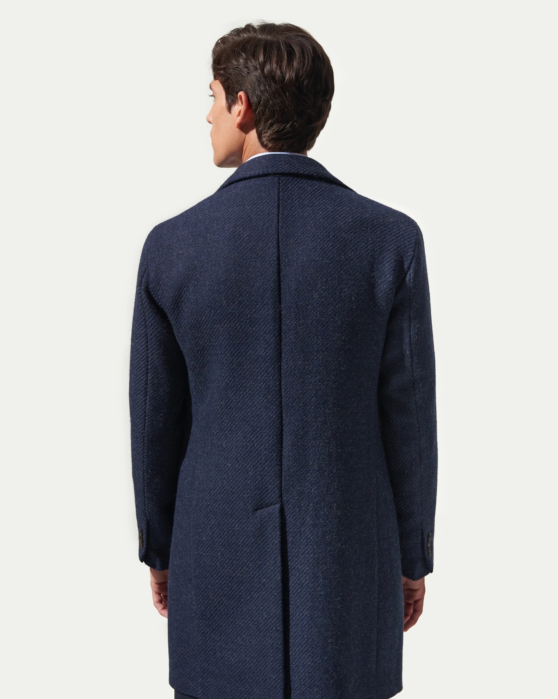 Blue Pure Wool Coat