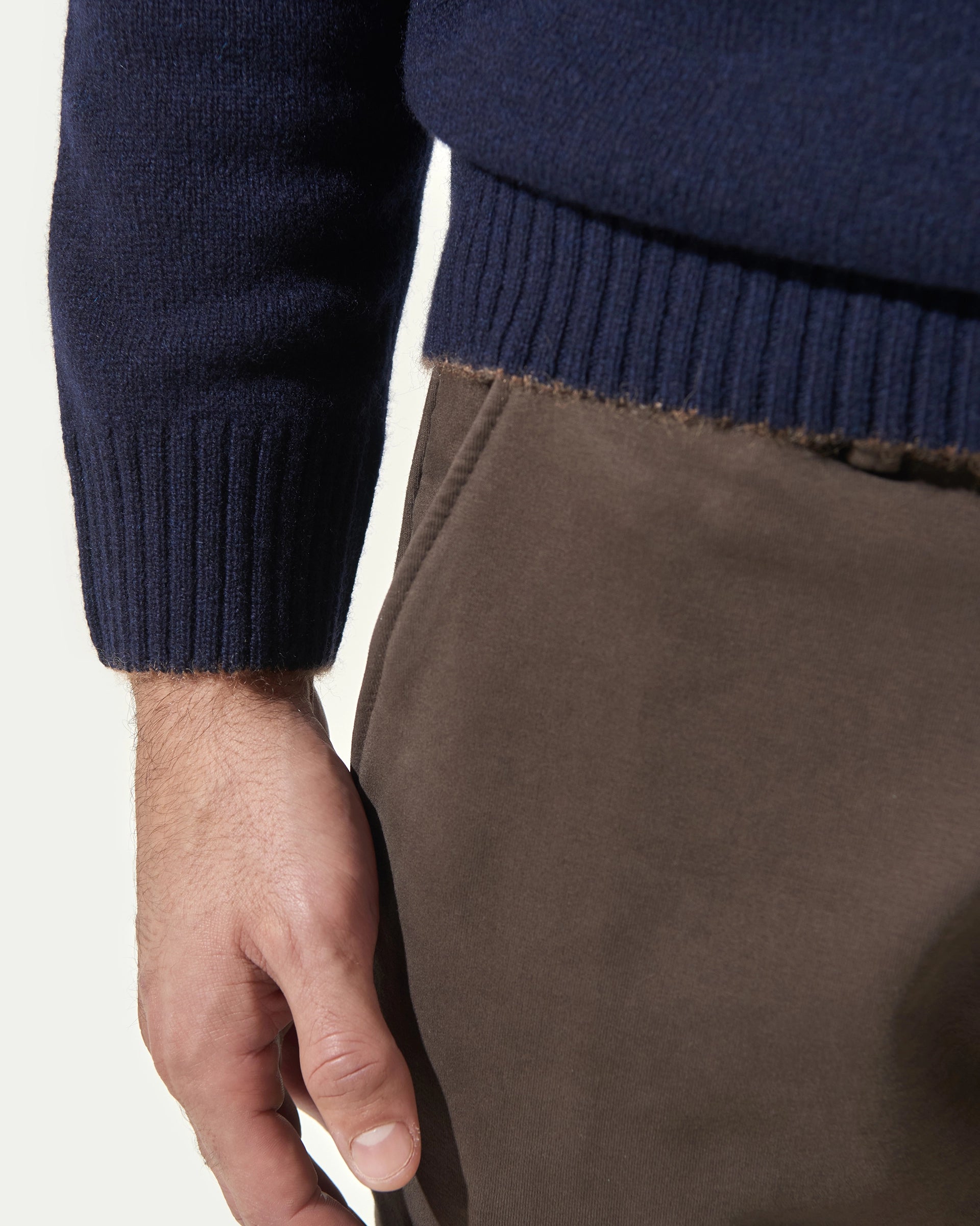 Blue Crewneck Merinos Wool Sweater