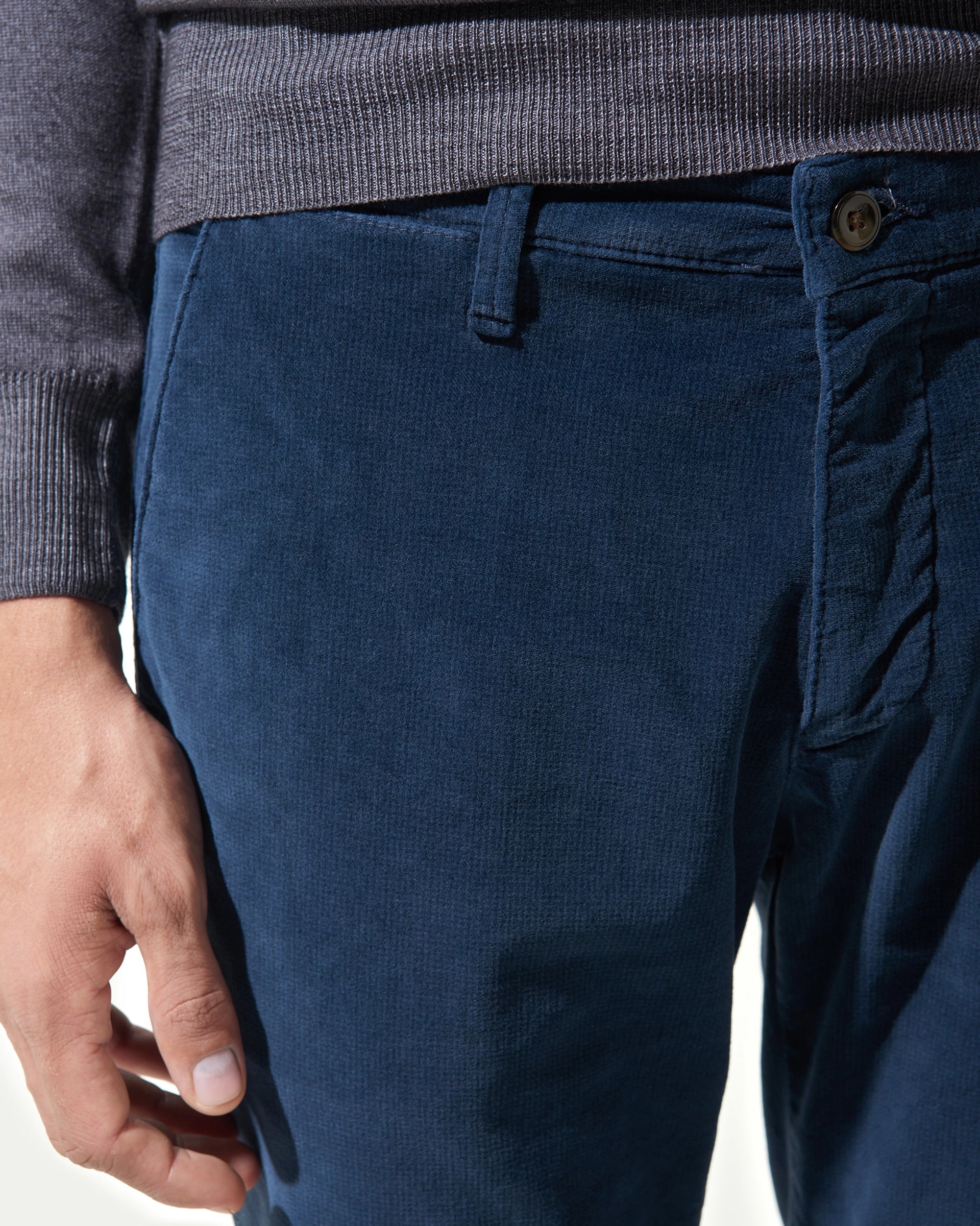 Light Blue  smooth velvet with micro print pants