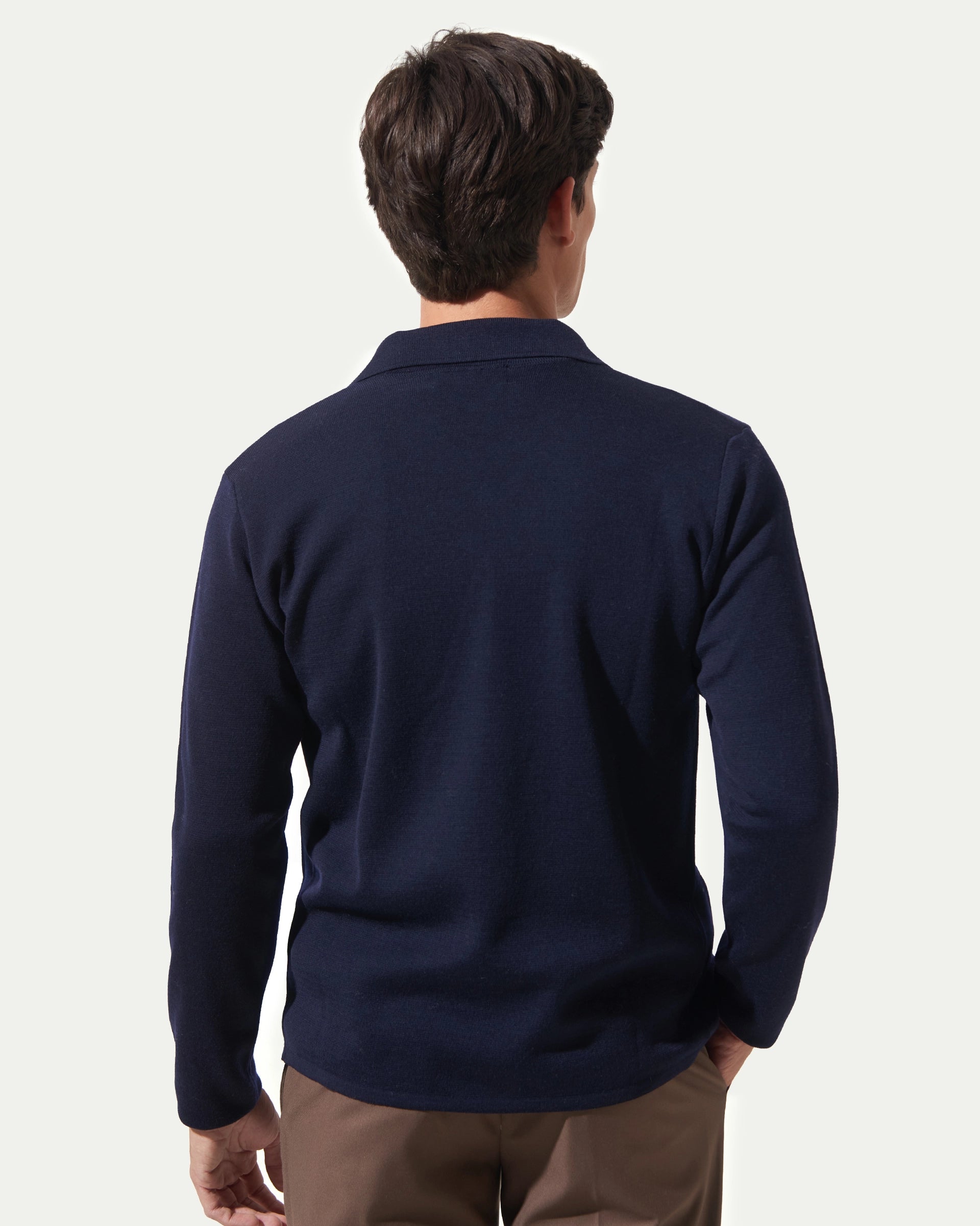 Blue Double-breasted Merinos wool Guge 5 Sweaters