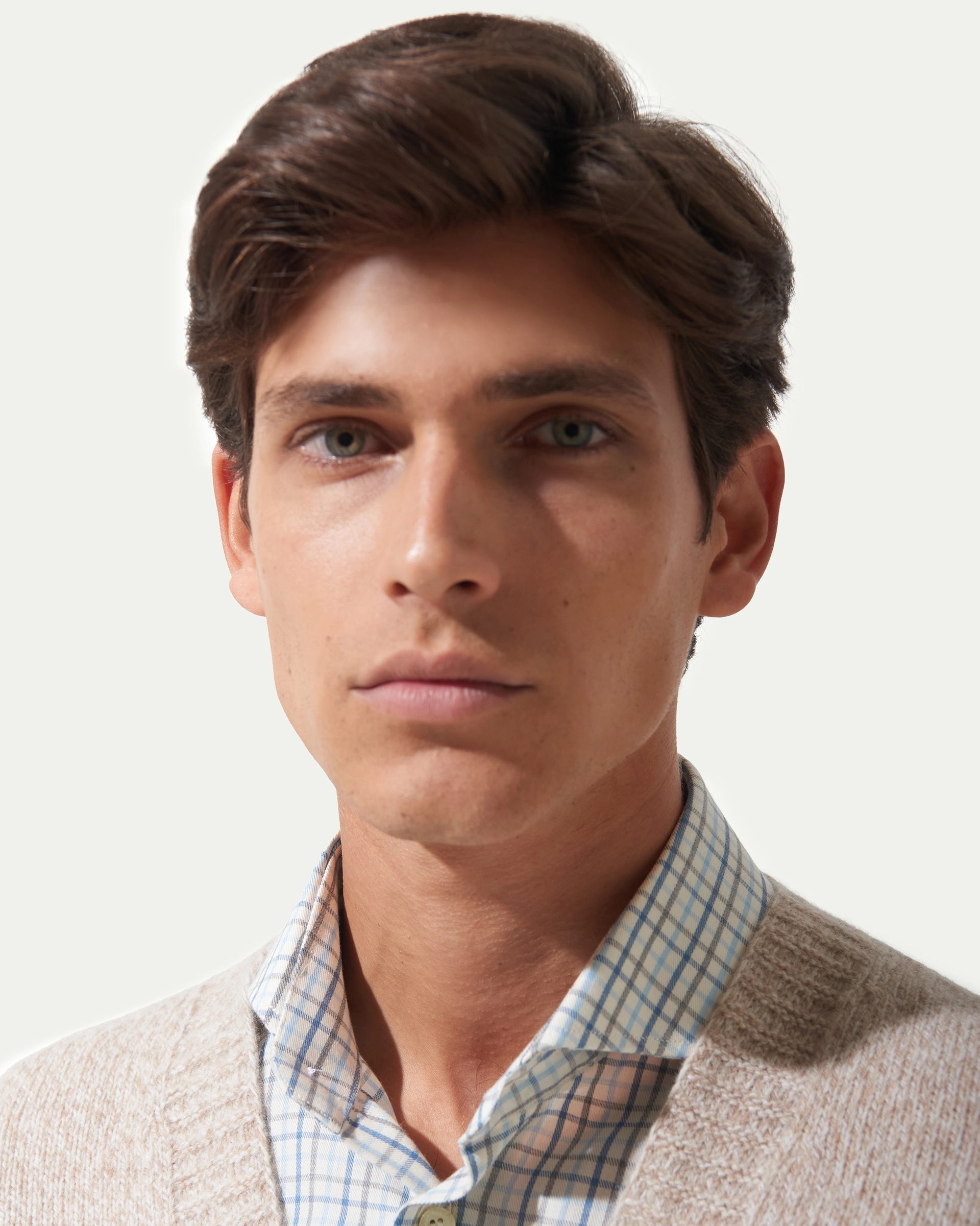 Beige Cardigan Merinos wool Gauge 5 Sweaters