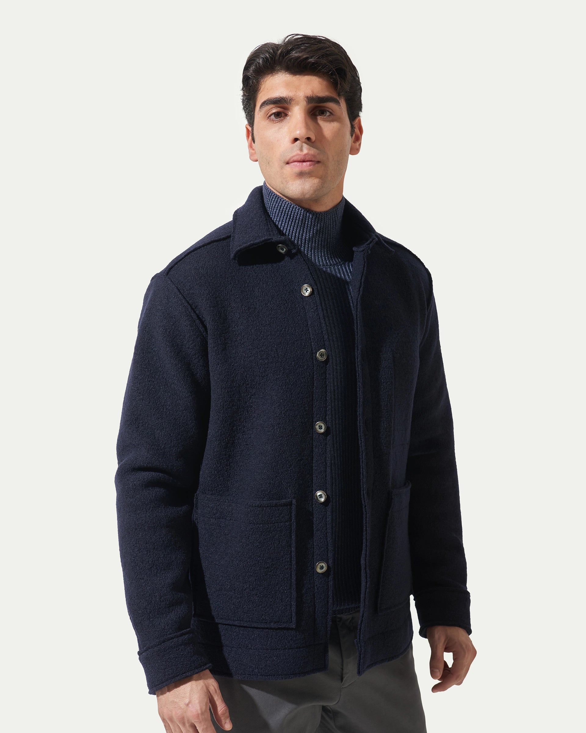 Navy Blue Overshirt