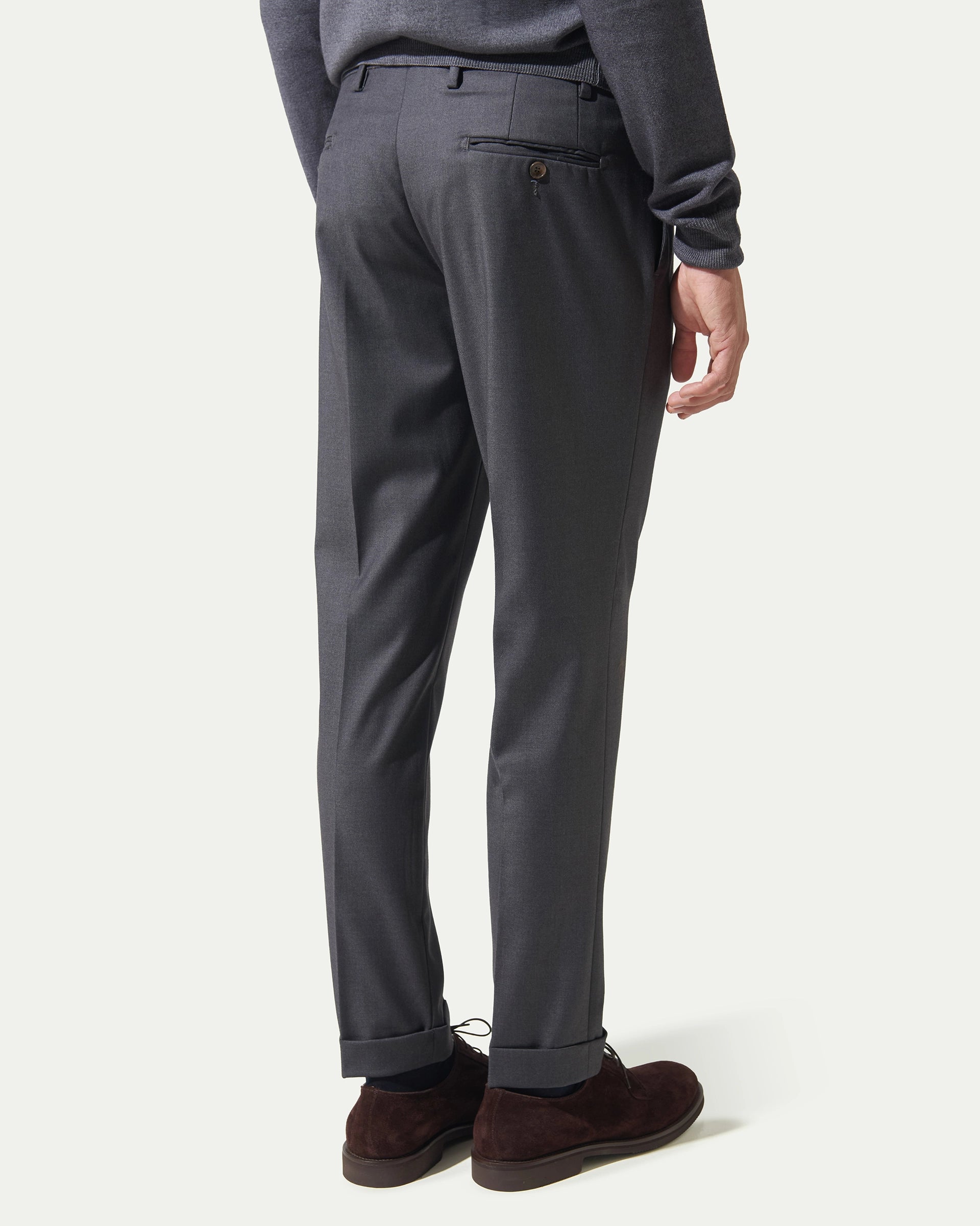 Grey stretch wool pants