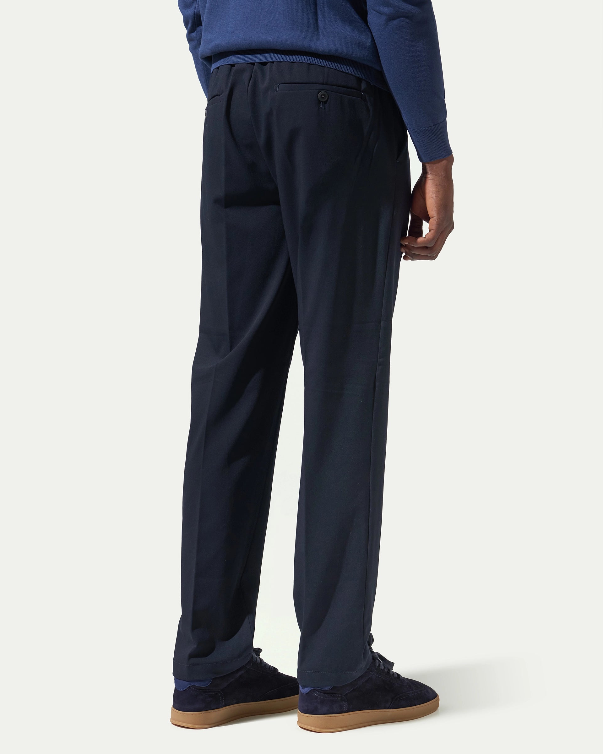 Blue Drawstring Technical Canvas Pants
