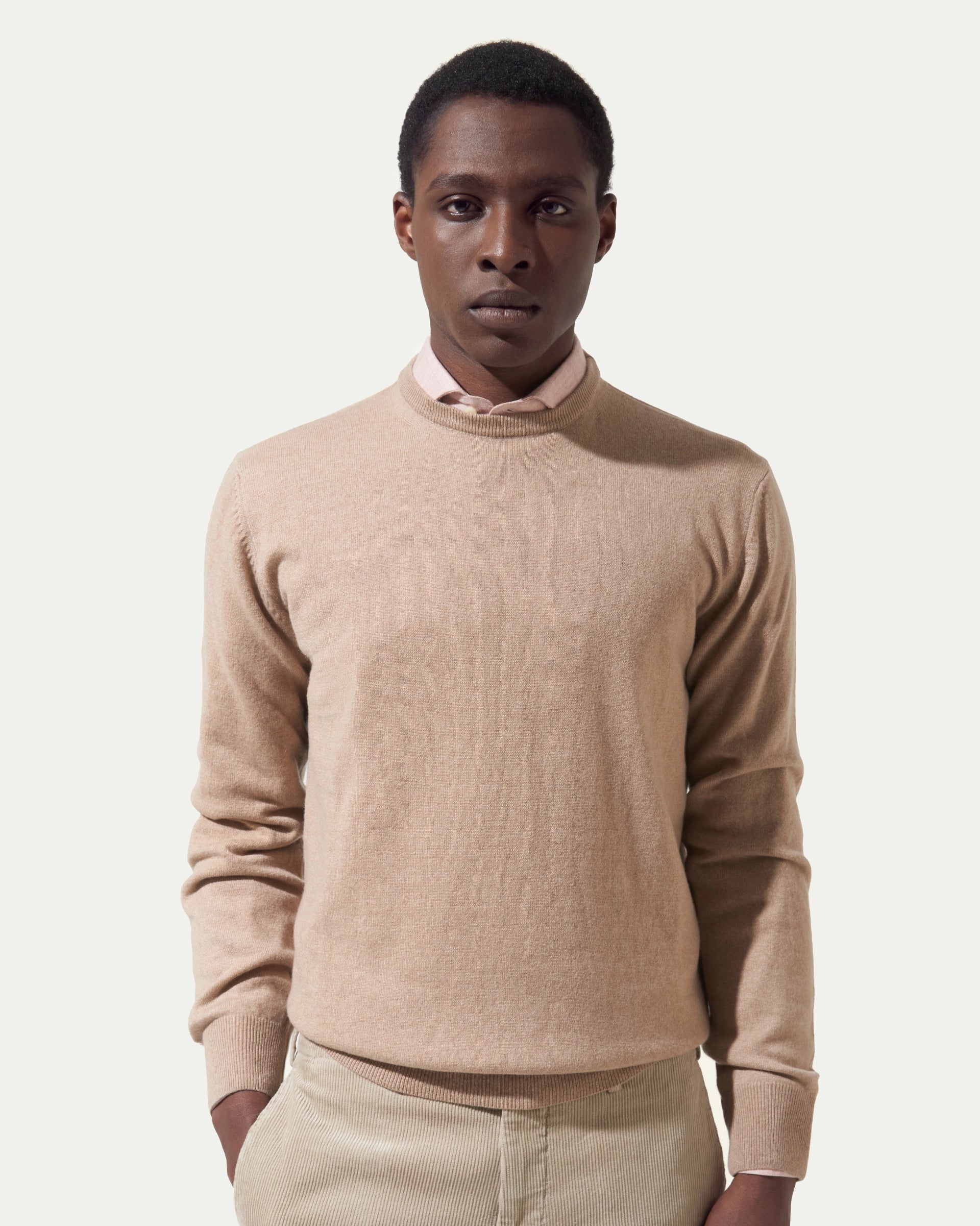 Beige Cashmere Pure Crewneck