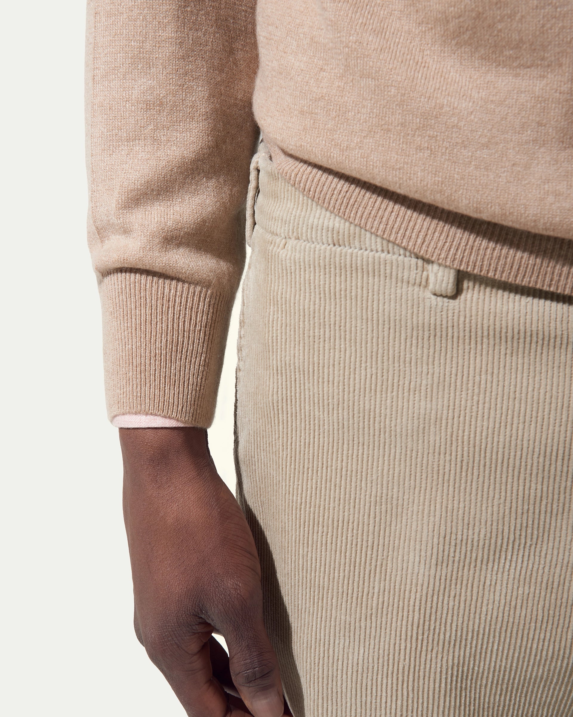 Beige Cashmere Pure Crewneck