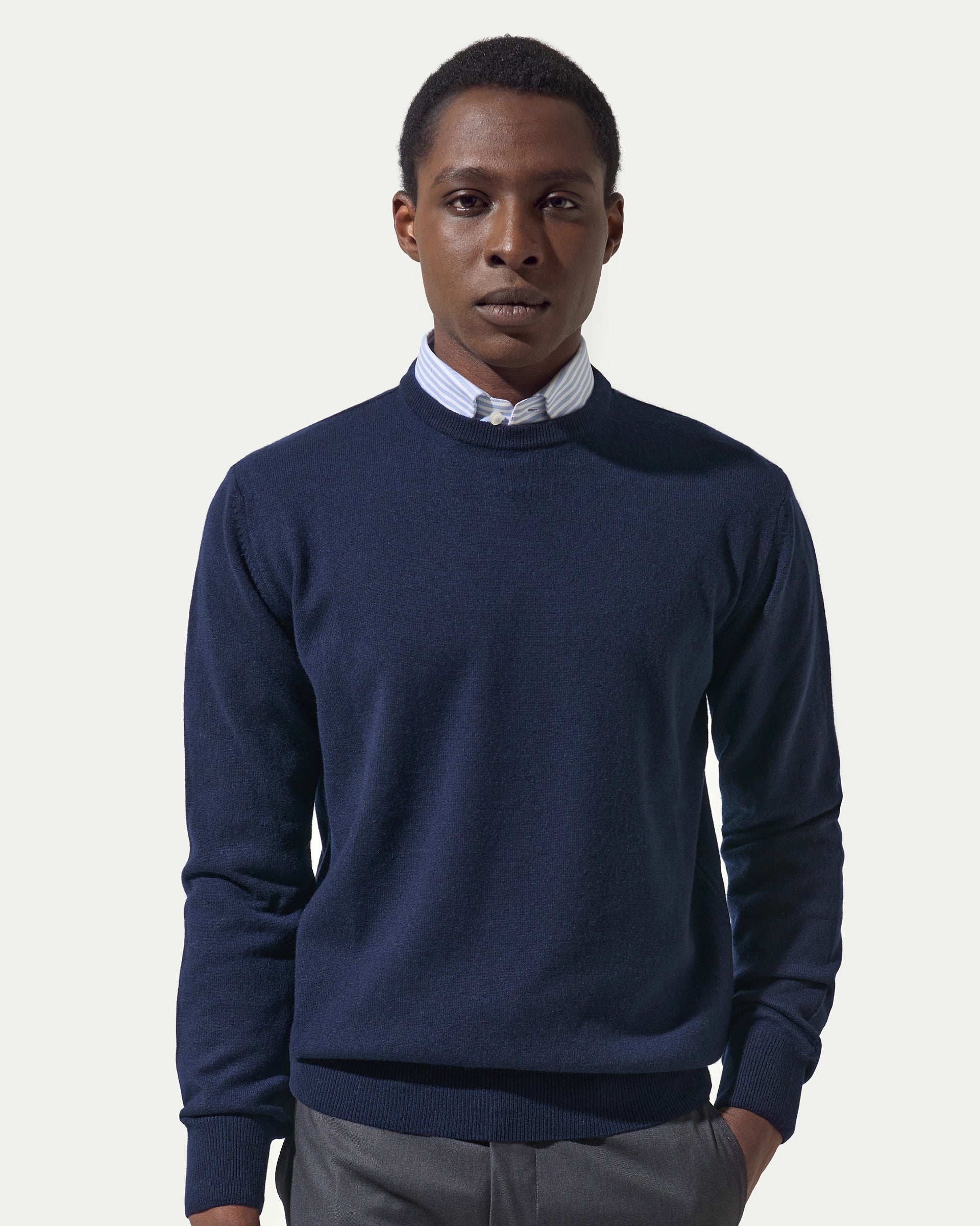 Blue Cashmere Pure Crewneck