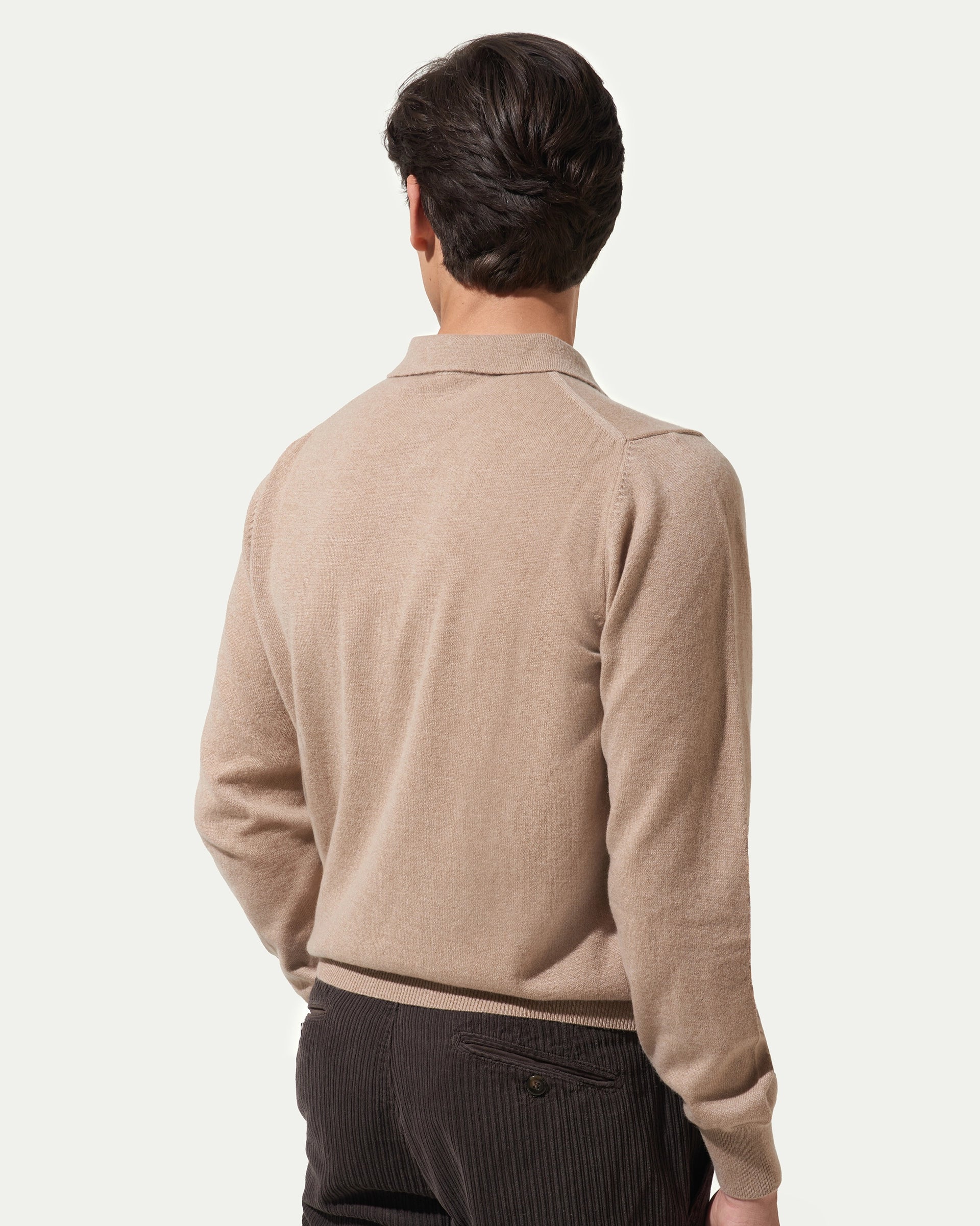 Beige Cashmere Polo