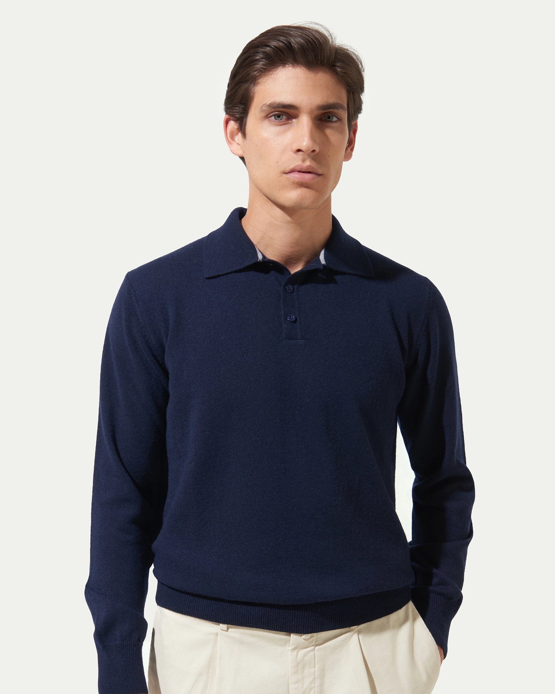 Blue Cashmere Polo
