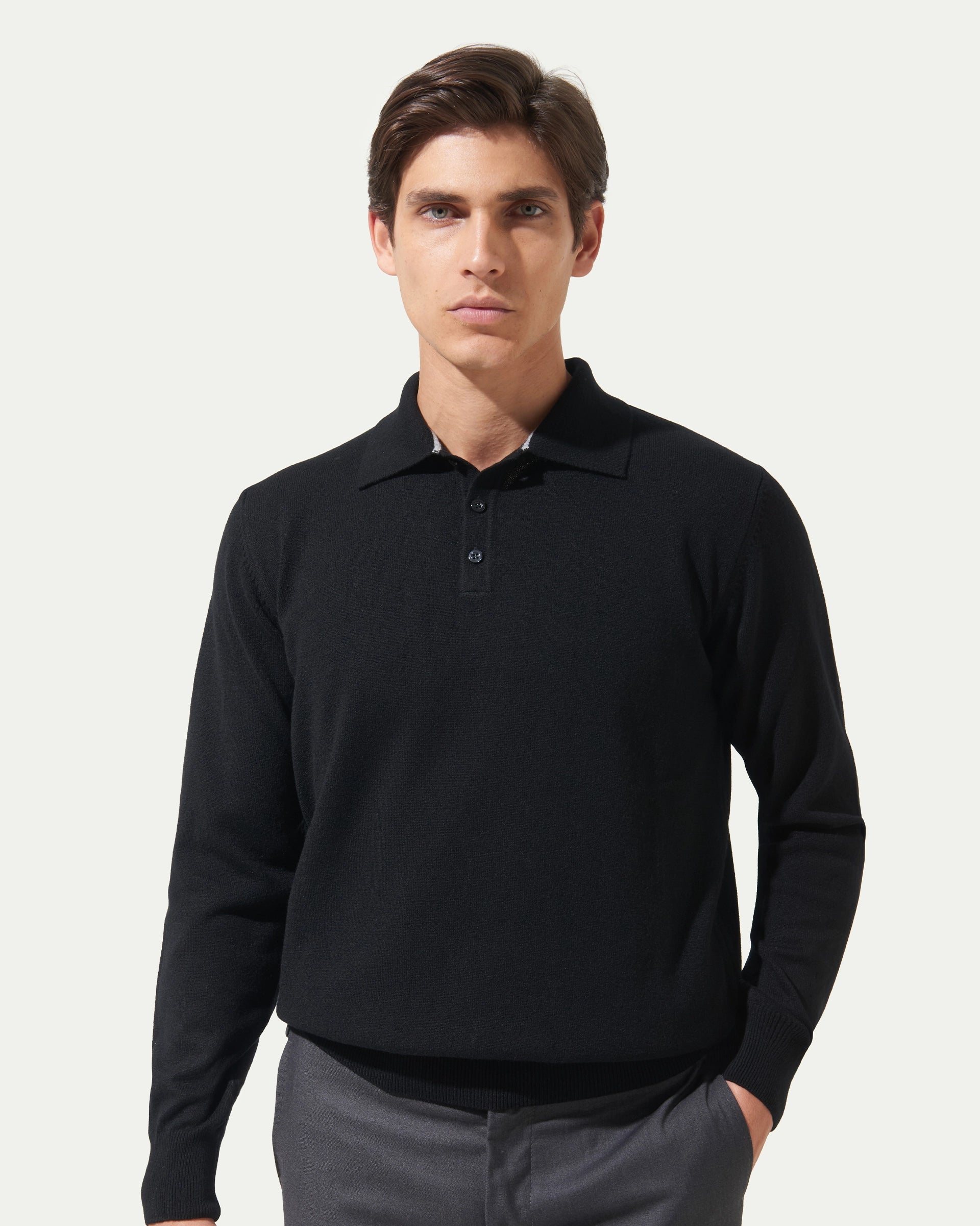 Black Cashmere Polo