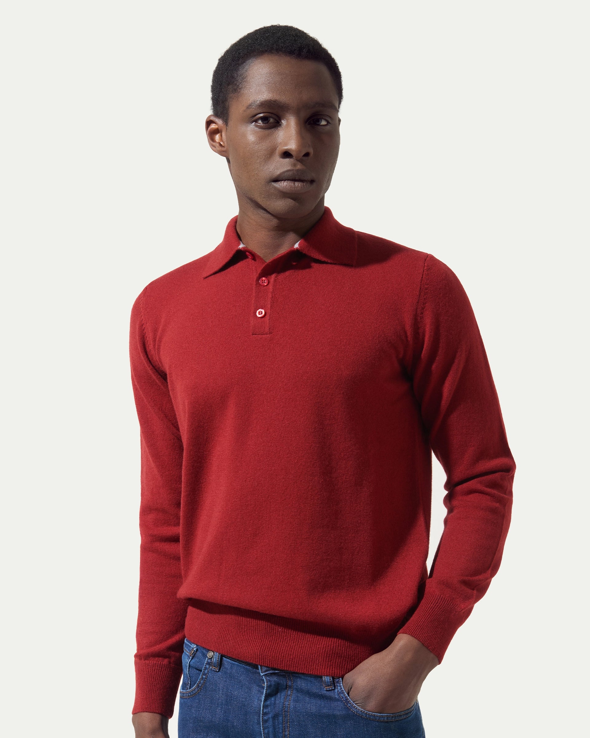 Red Cashmere Polo