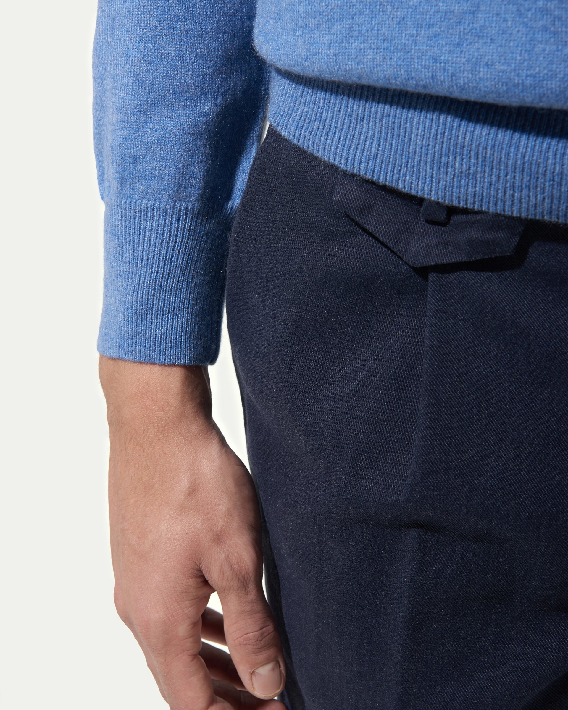 Medium Blue Cashmere Polo