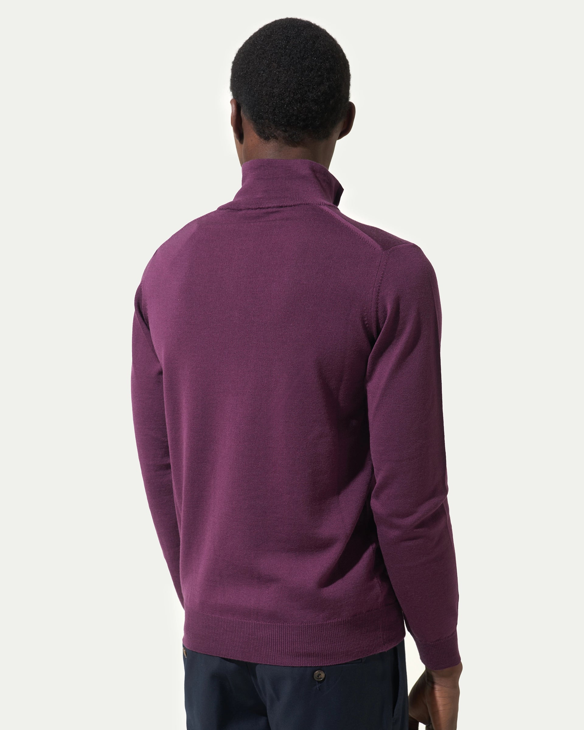 Teal Half Zip Merinos Extrafine Wool