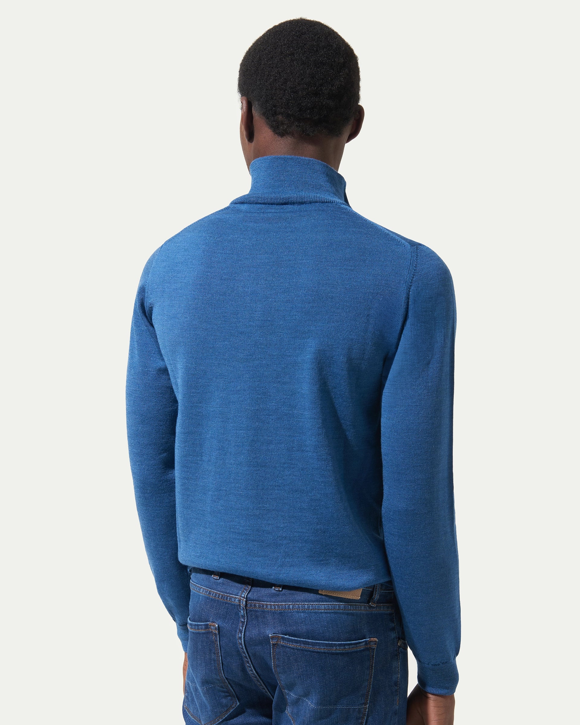 Purple Half Zip Merinos Extrafine Wool