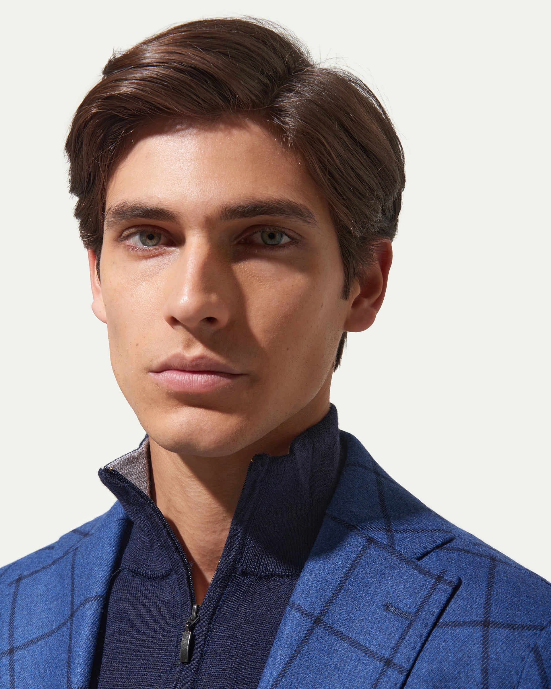 Checked Pattern Wool and cashmere Jacket LoroPiana Fabric (Copy)