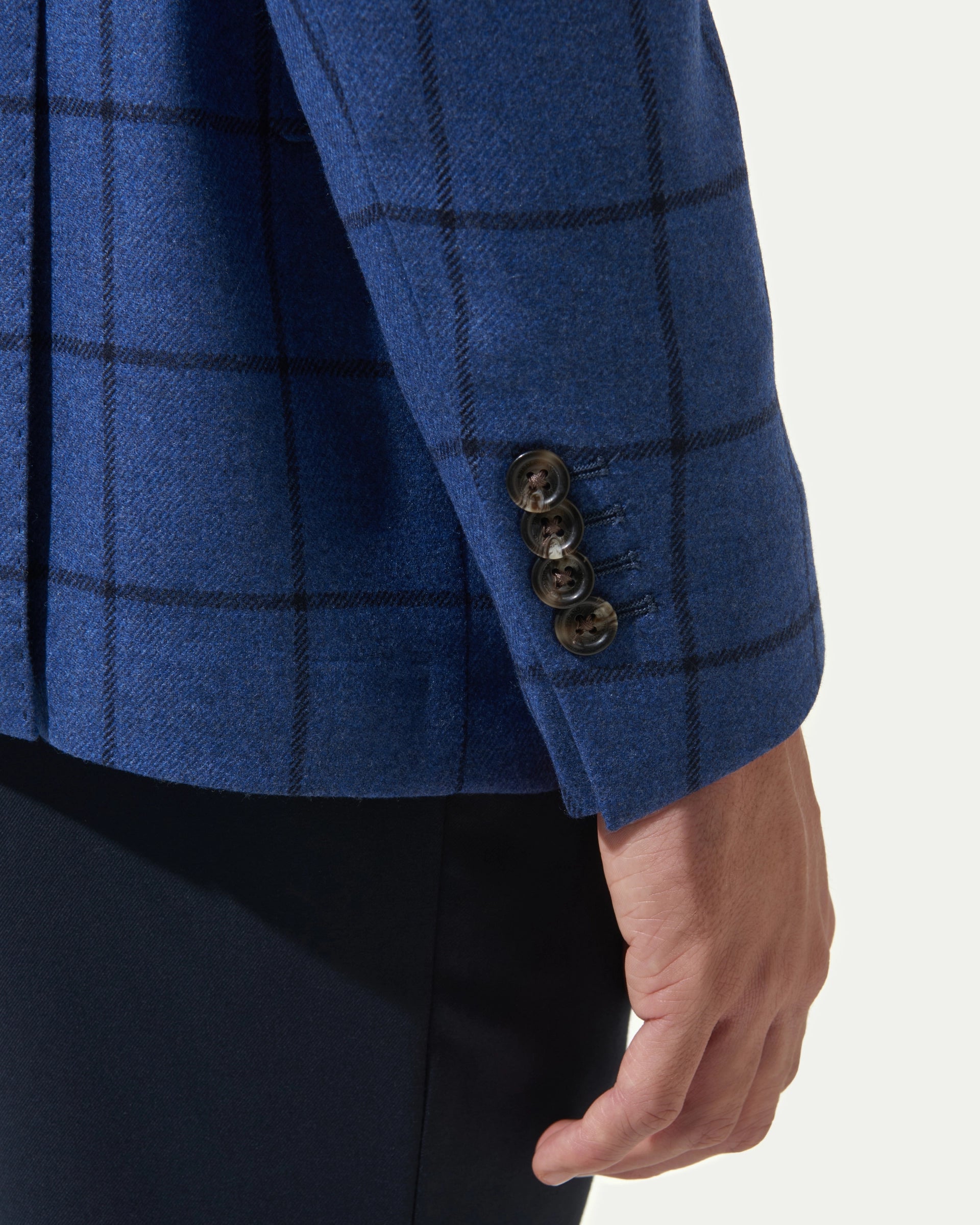 Checked Pattern Wool and cashmere Jacket LoroPiana Fabric (Copy)