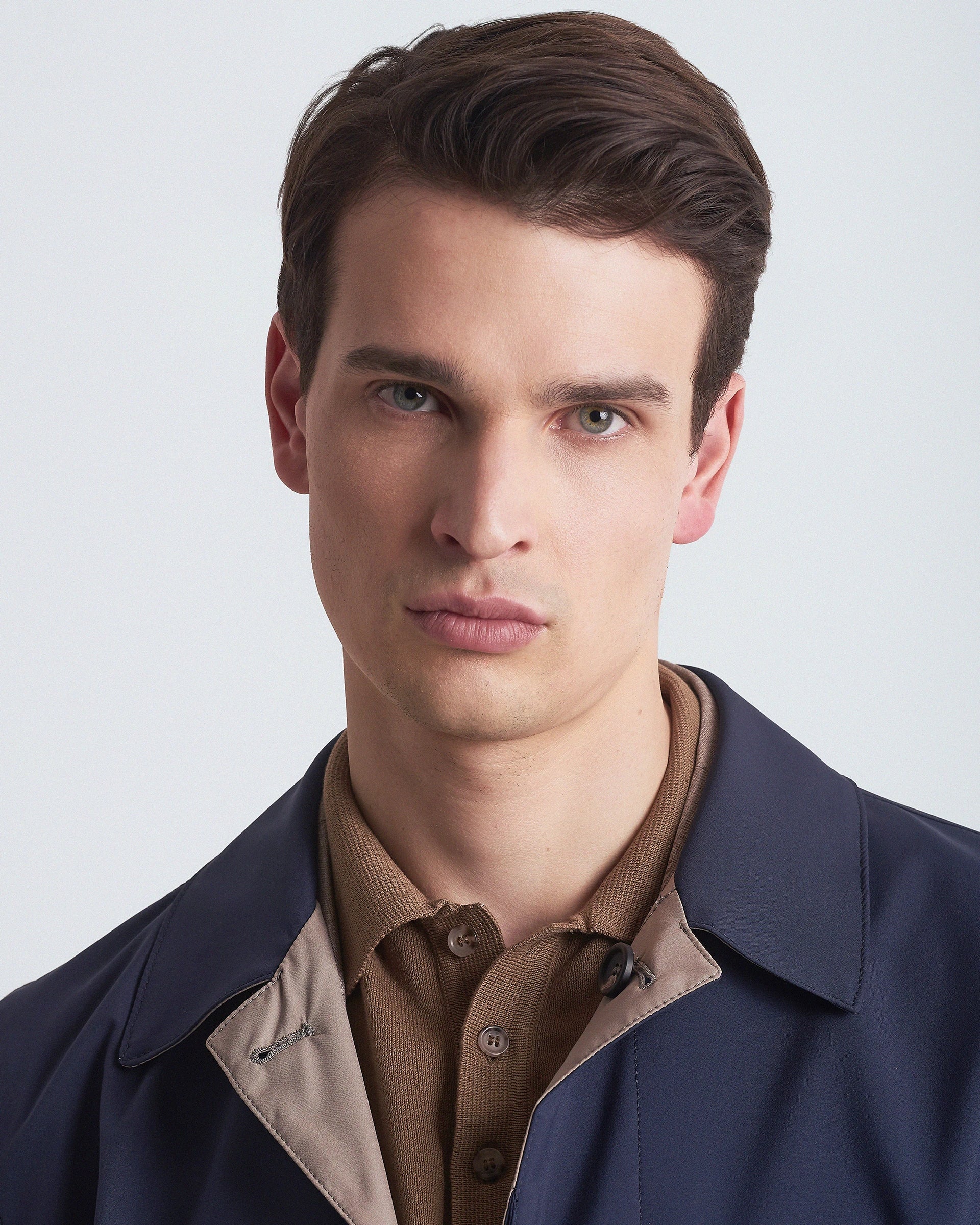 Trench Blue / beige reversible