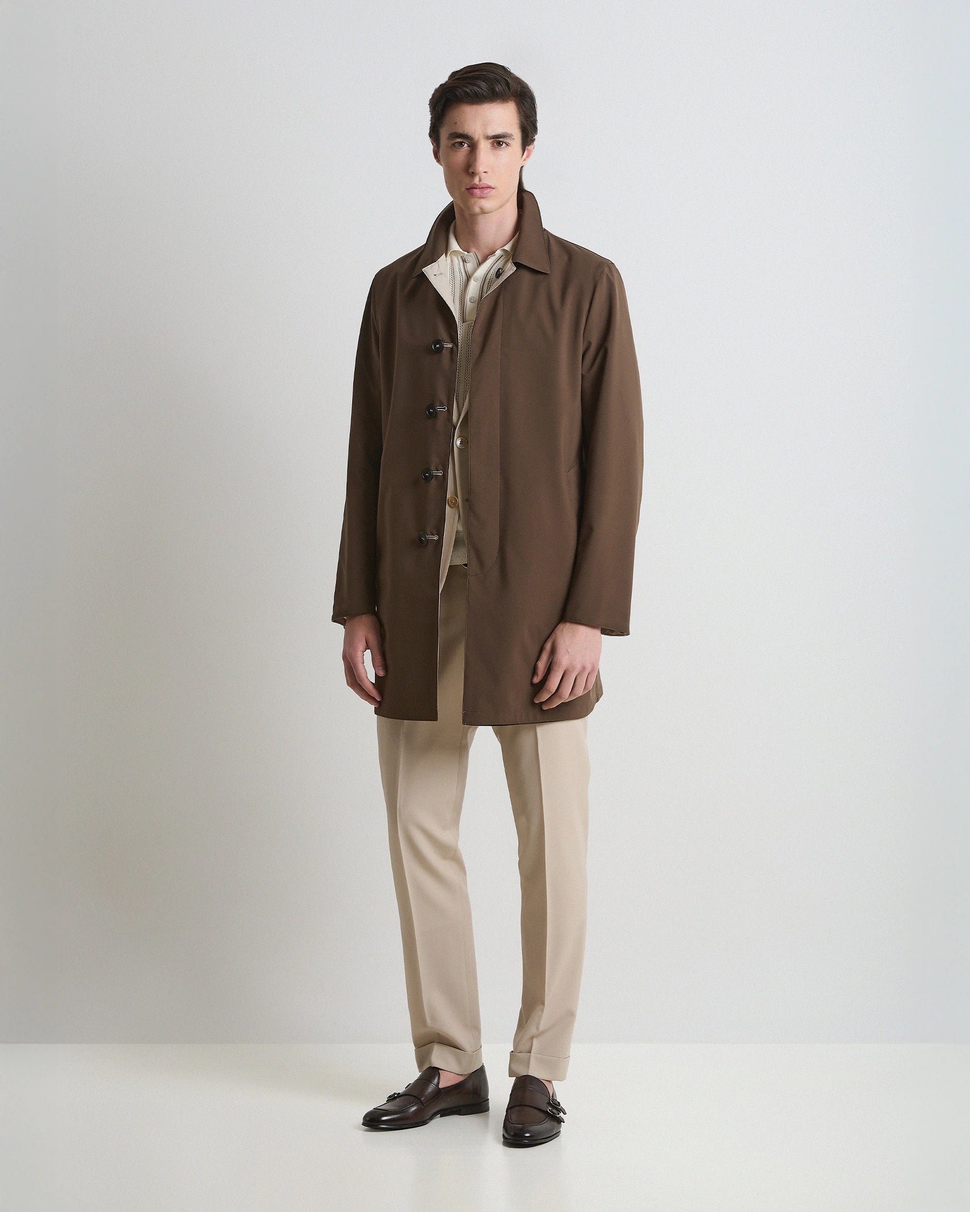 Trench Moro / Beige technical fabric Olmetex