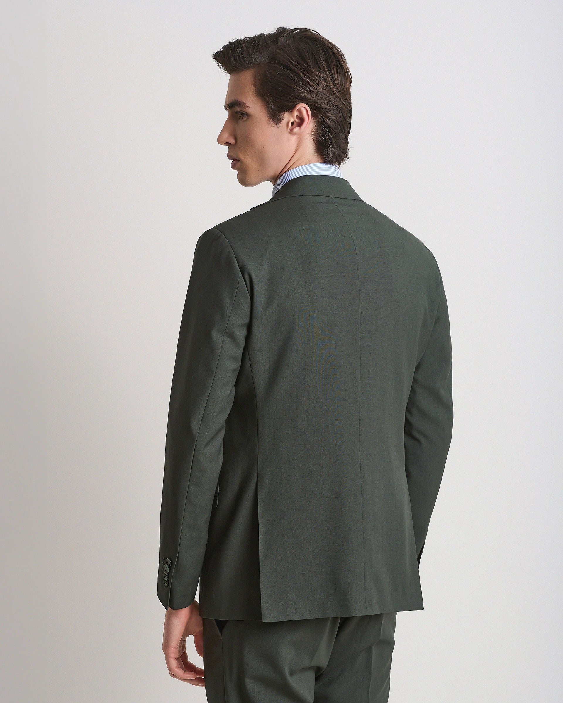 Green dress in pure wool fabric Ermenegildo Zegna Tropical 46 Green dress in pure wool fabric Ermenegildo Zegna Tropical 46