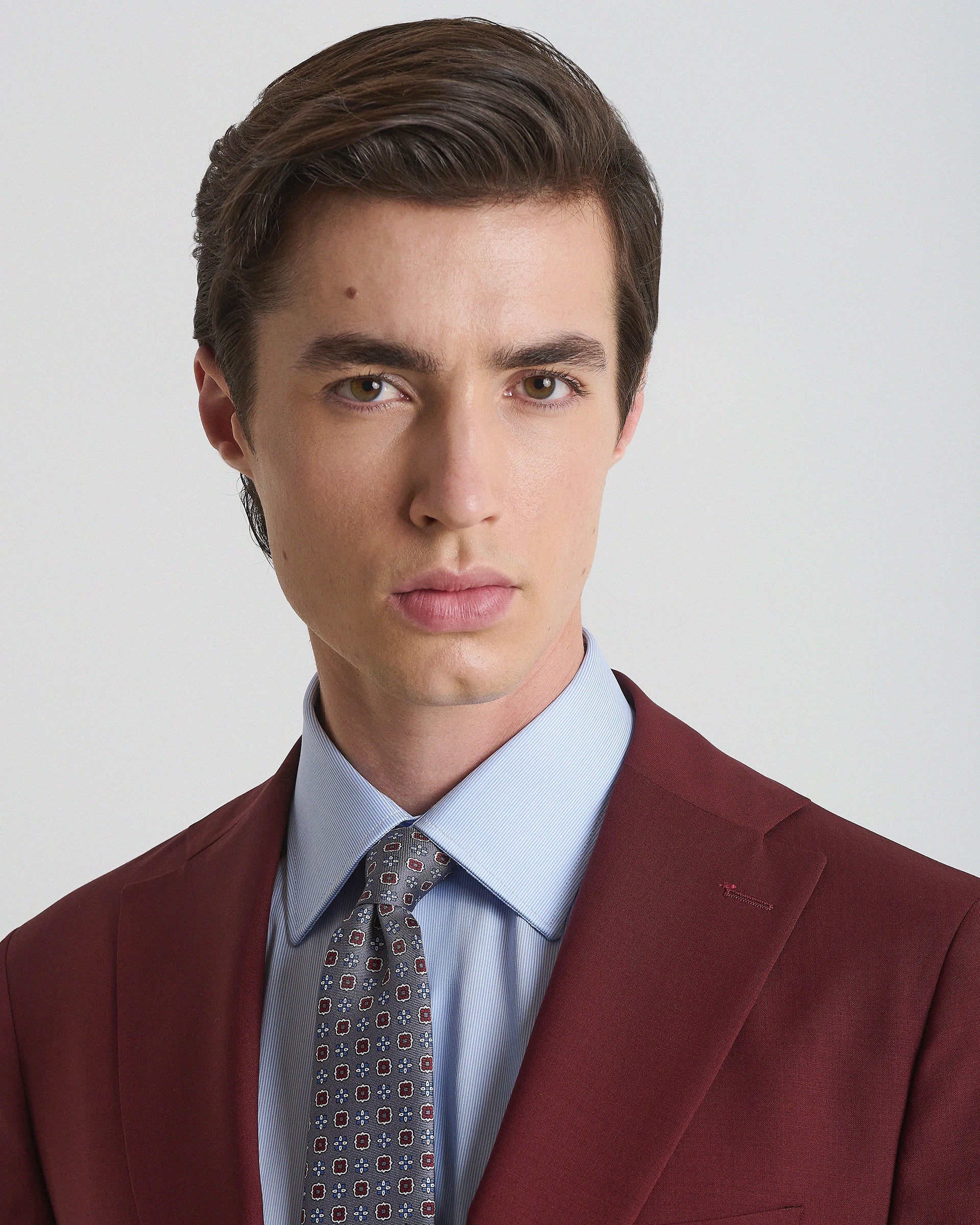 Bordeaux dress in pure wool fabric Ermenegildo Zegna Tropical