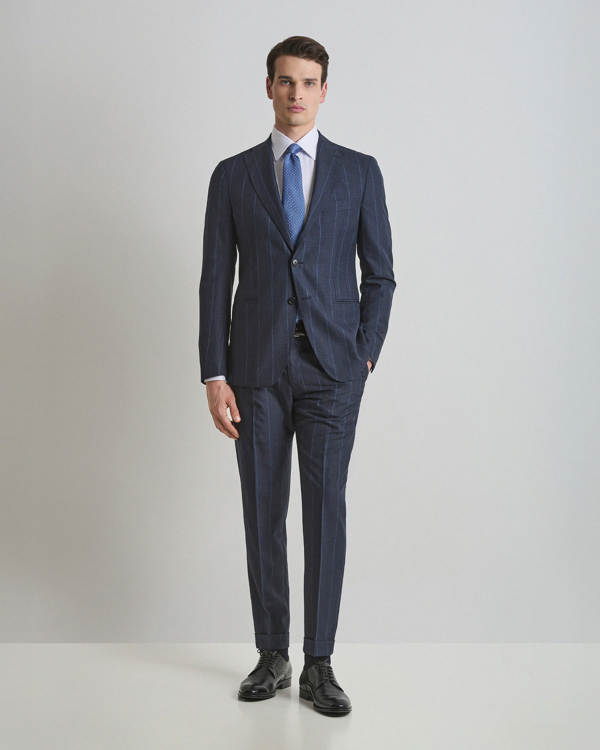 Blue Pinstripe Wool Suit Vitale Barberis & canonico – Eredipisanò