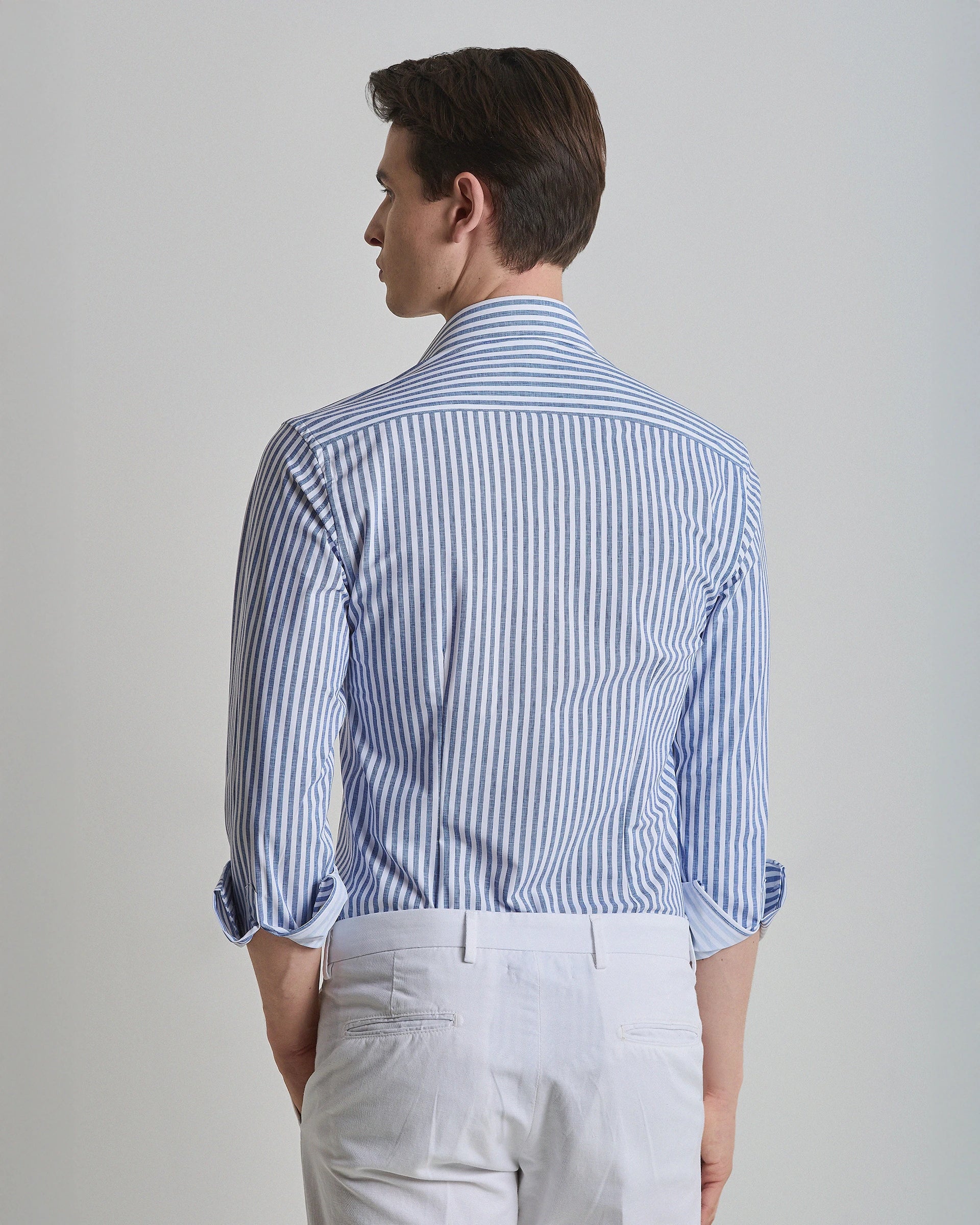 Blue Striped Easy Iron Confort Fit Shirt