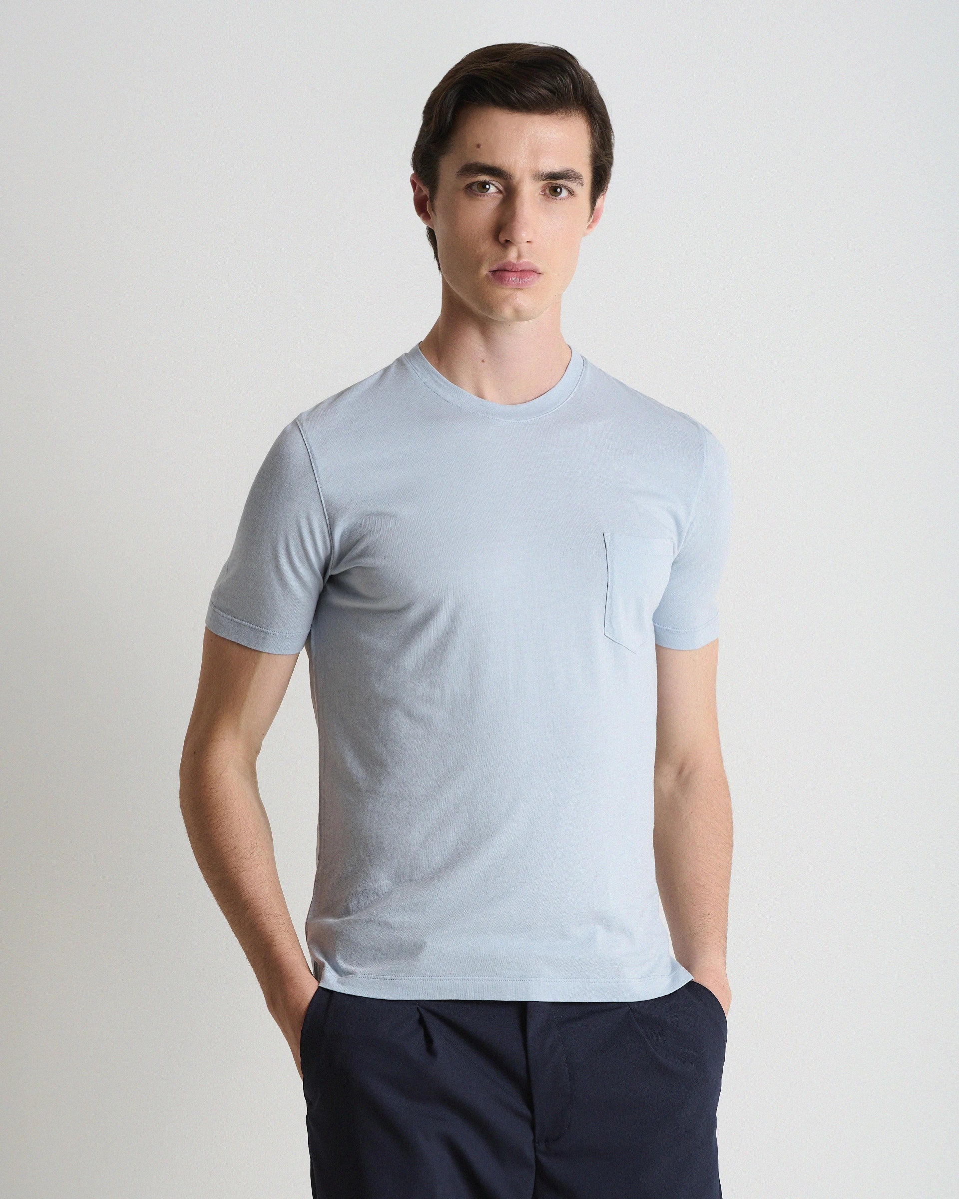 White Cotton Crewneck T-Shirt