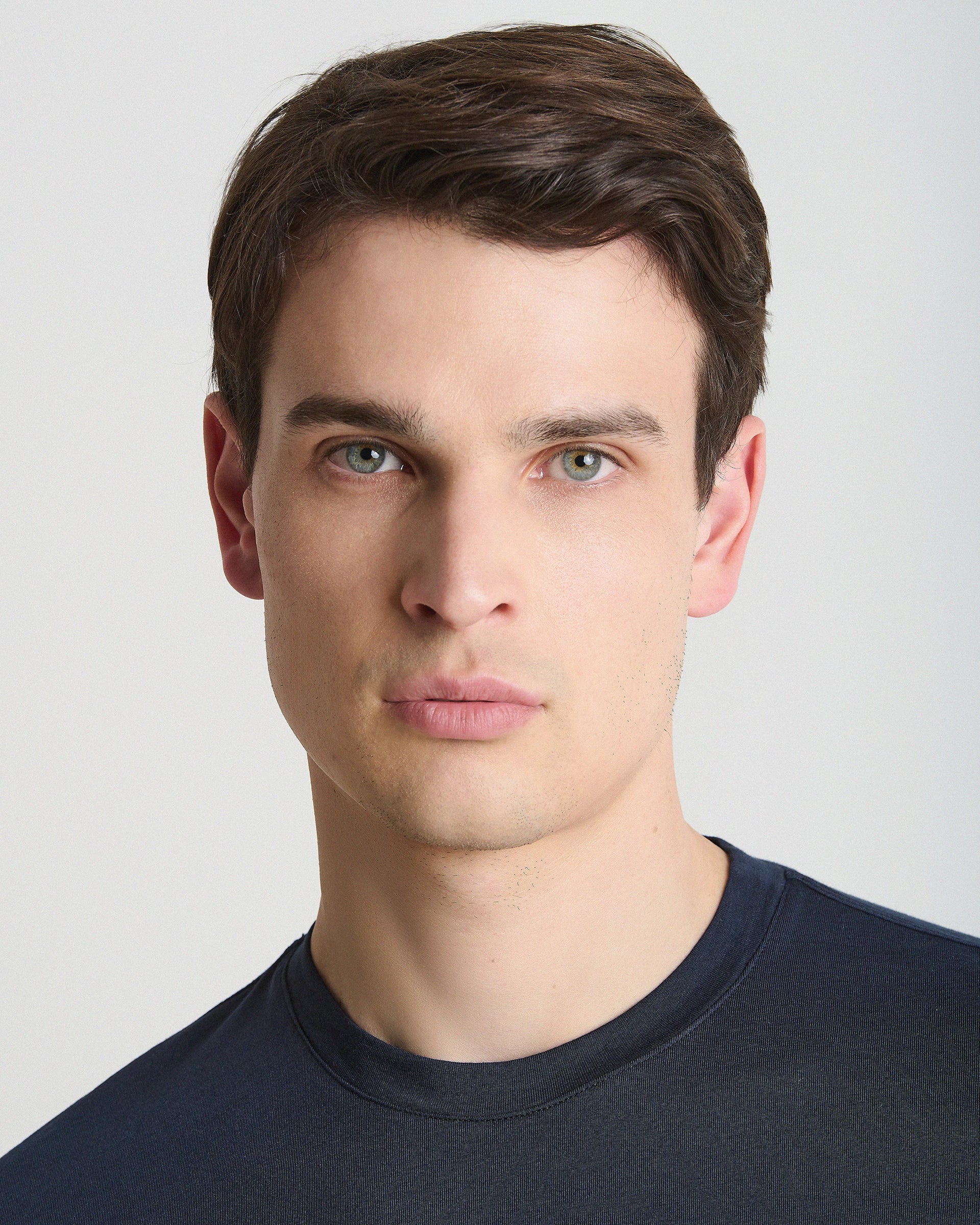 Blue Cotton Crewneck T-Shirt